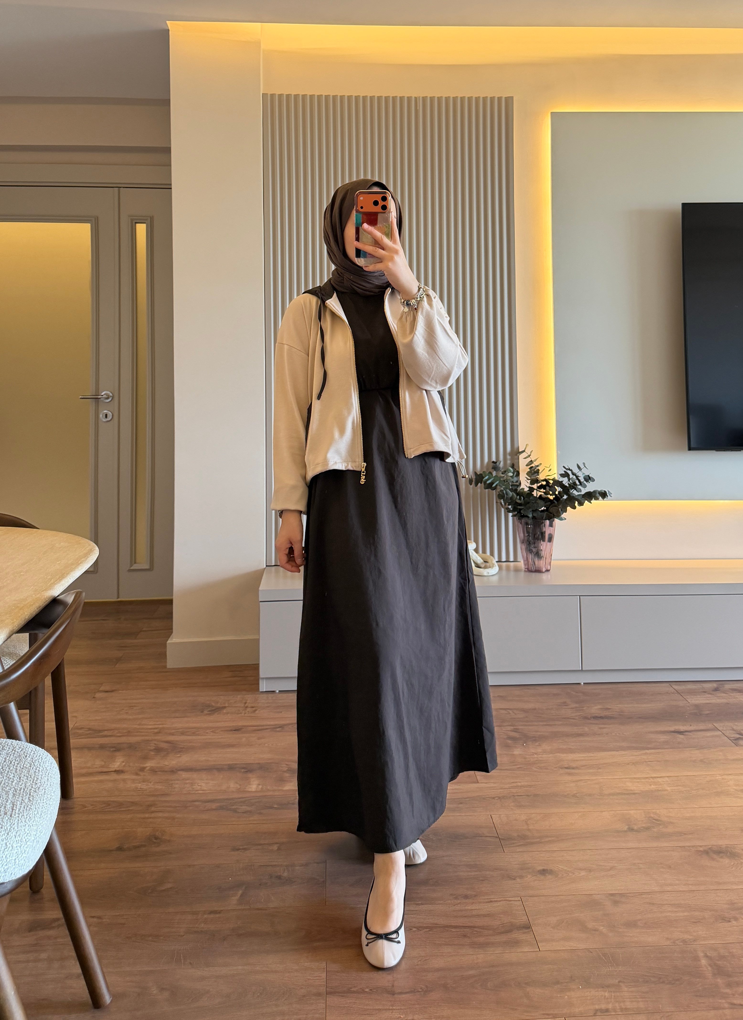 2Lİ Ceket Elbise Takım Kahve - ELBİSE