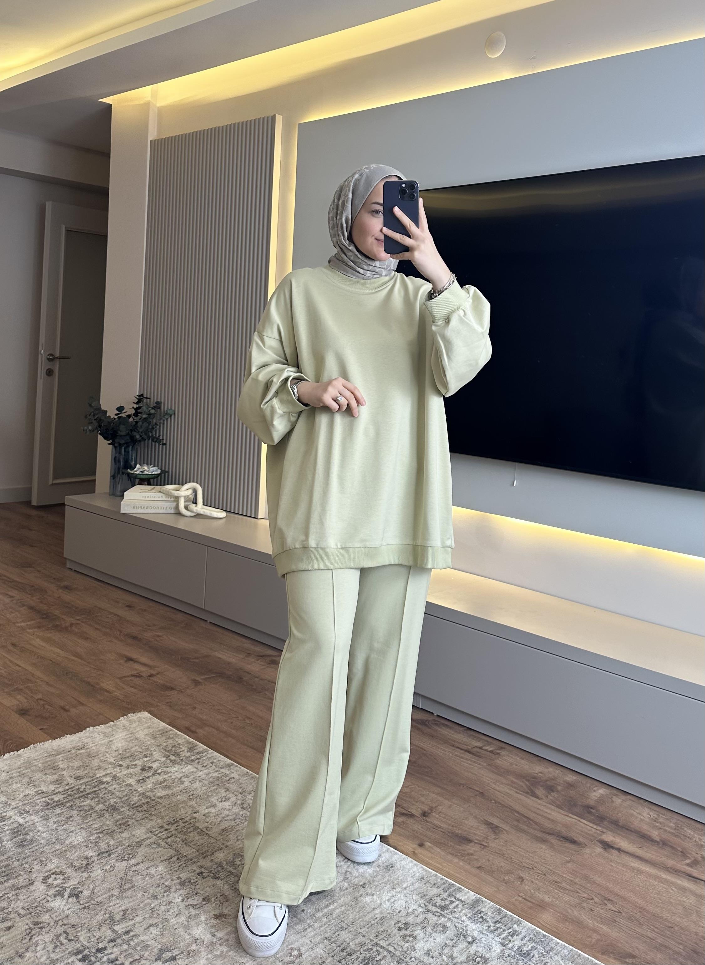 Basıc Oversize Takım Olive - TAKIM