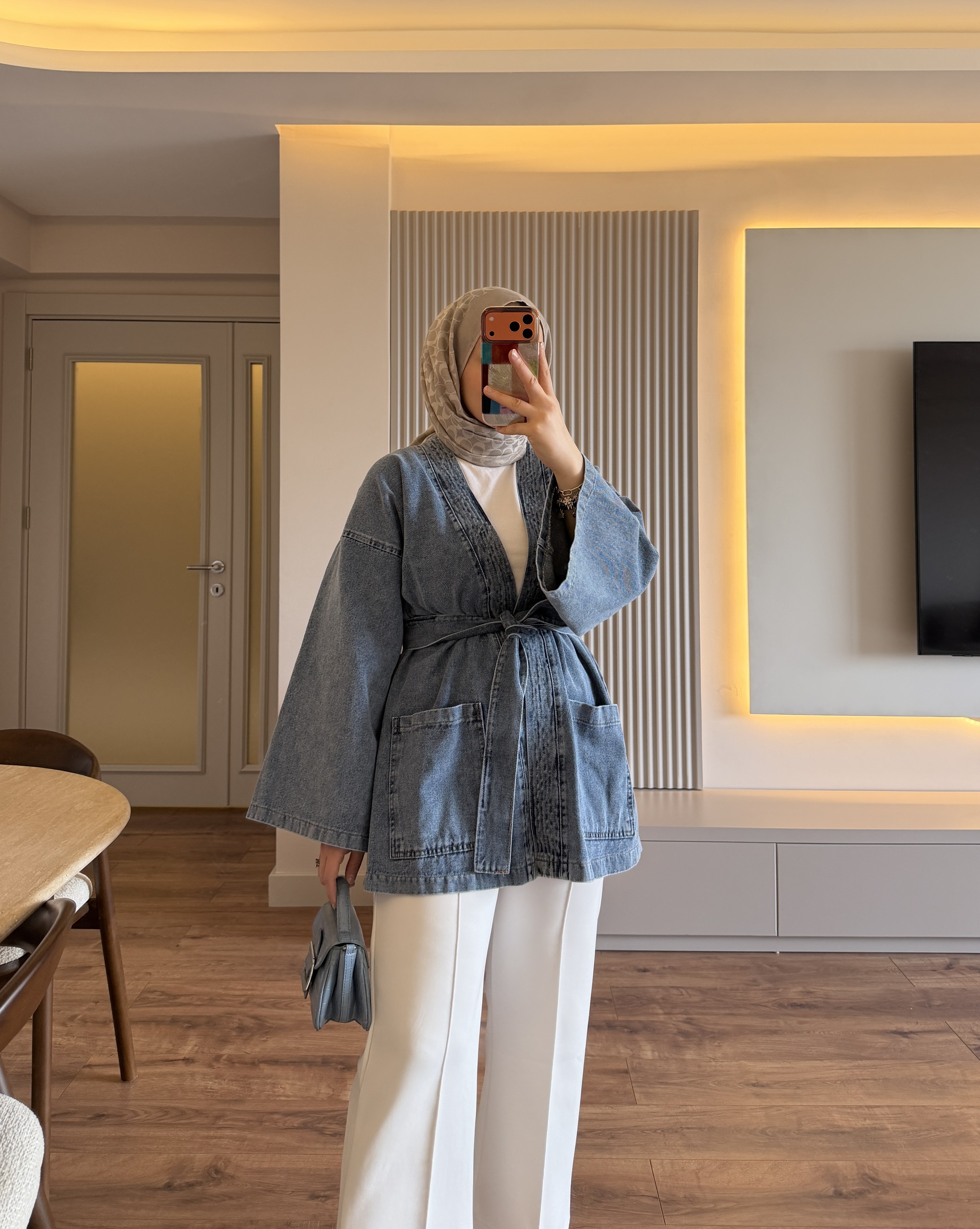 Denim Kimono Ceket - CEKET