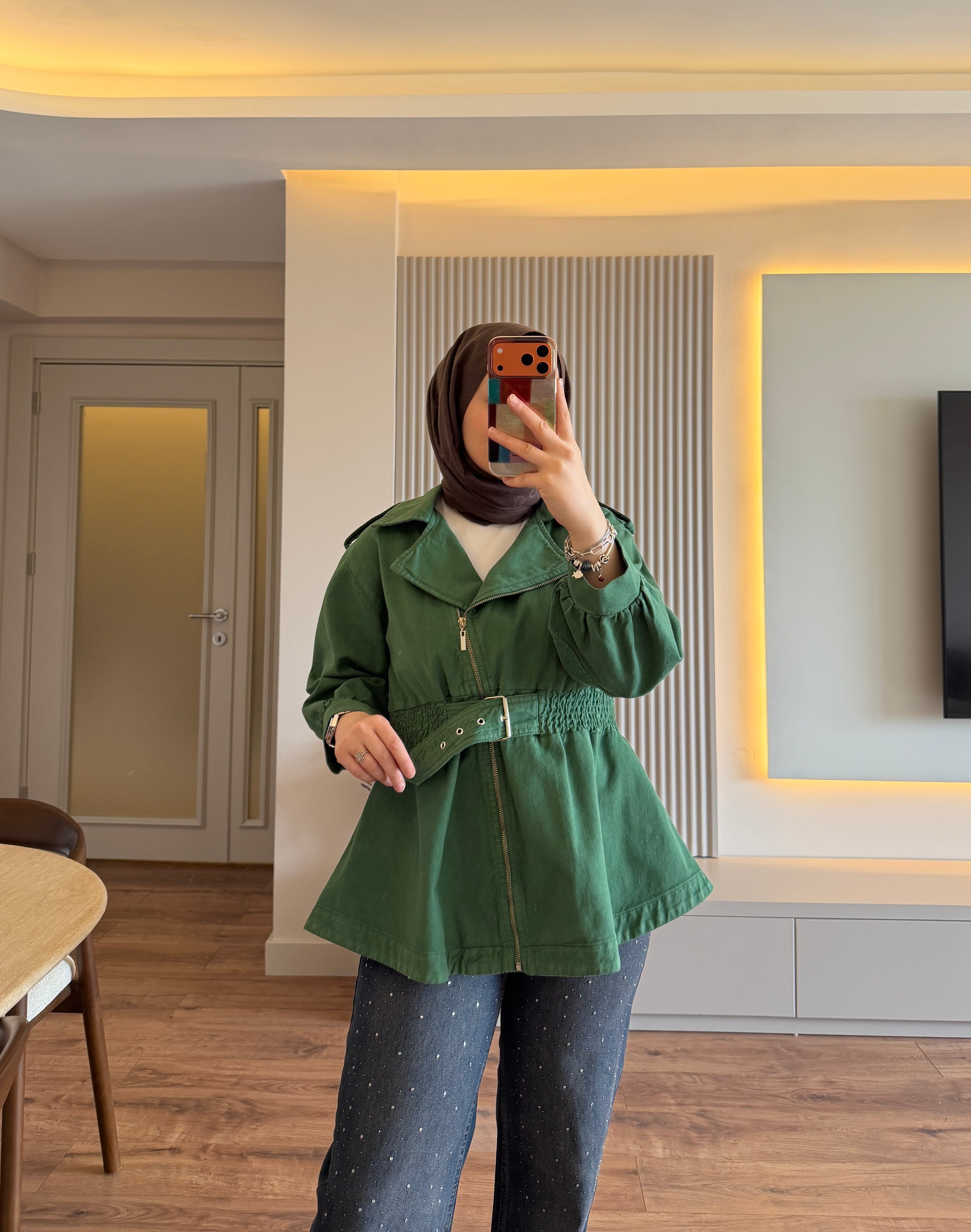 Green Denim Ceket - CEKET