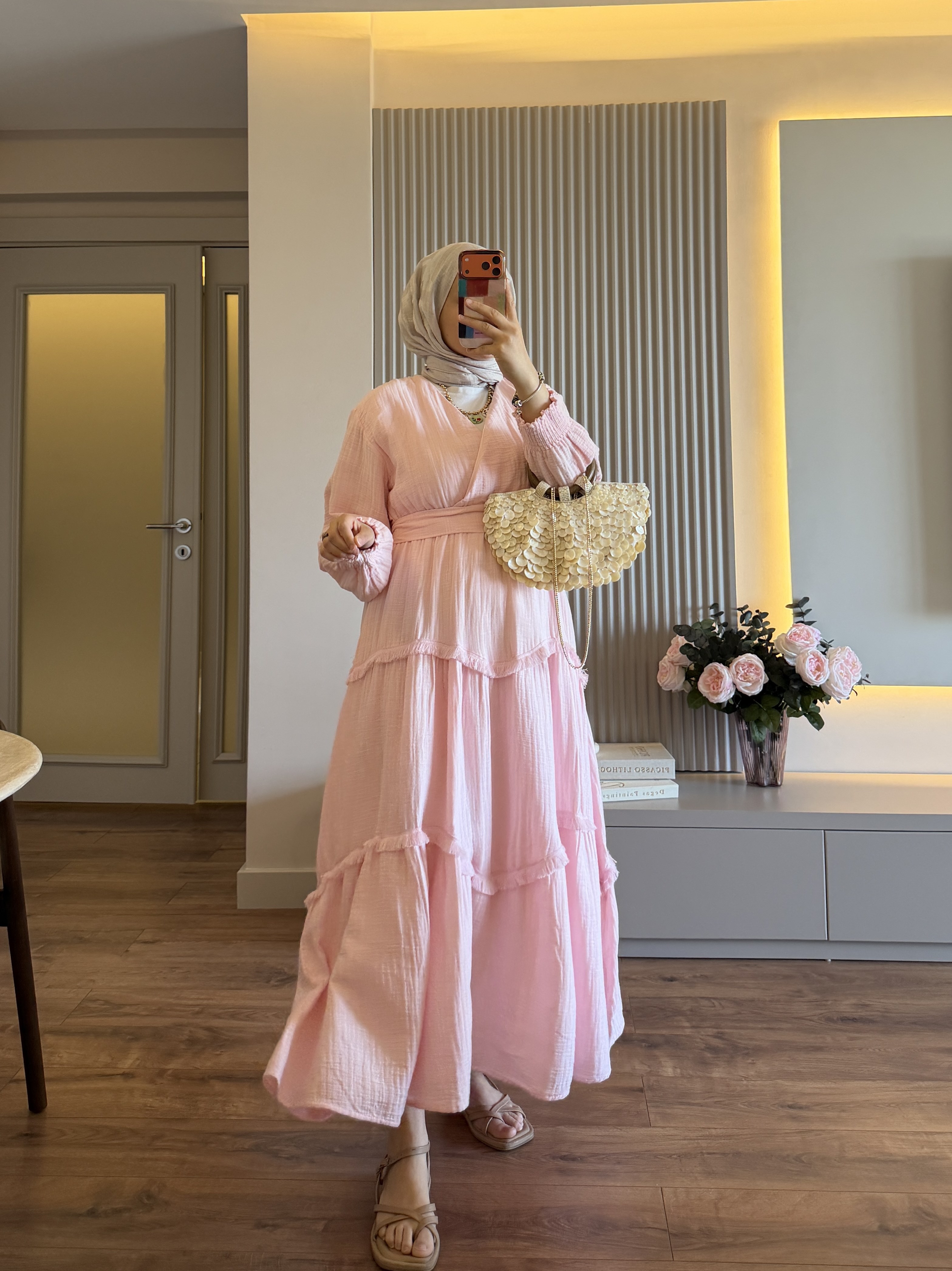 Lina Elbise Pembe - ELBİSE