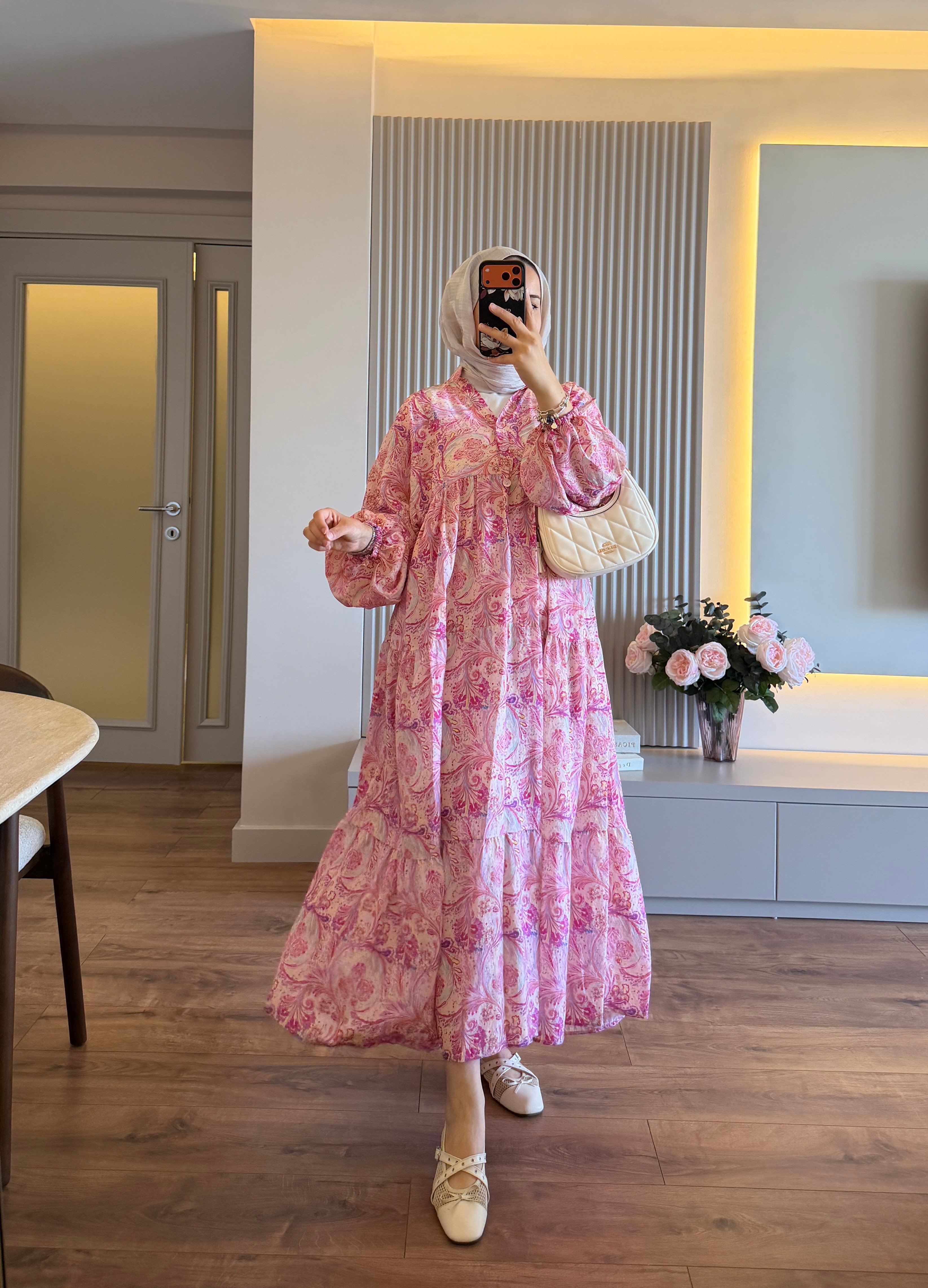 Pembe Lavinya Elbise - ELBİSE
