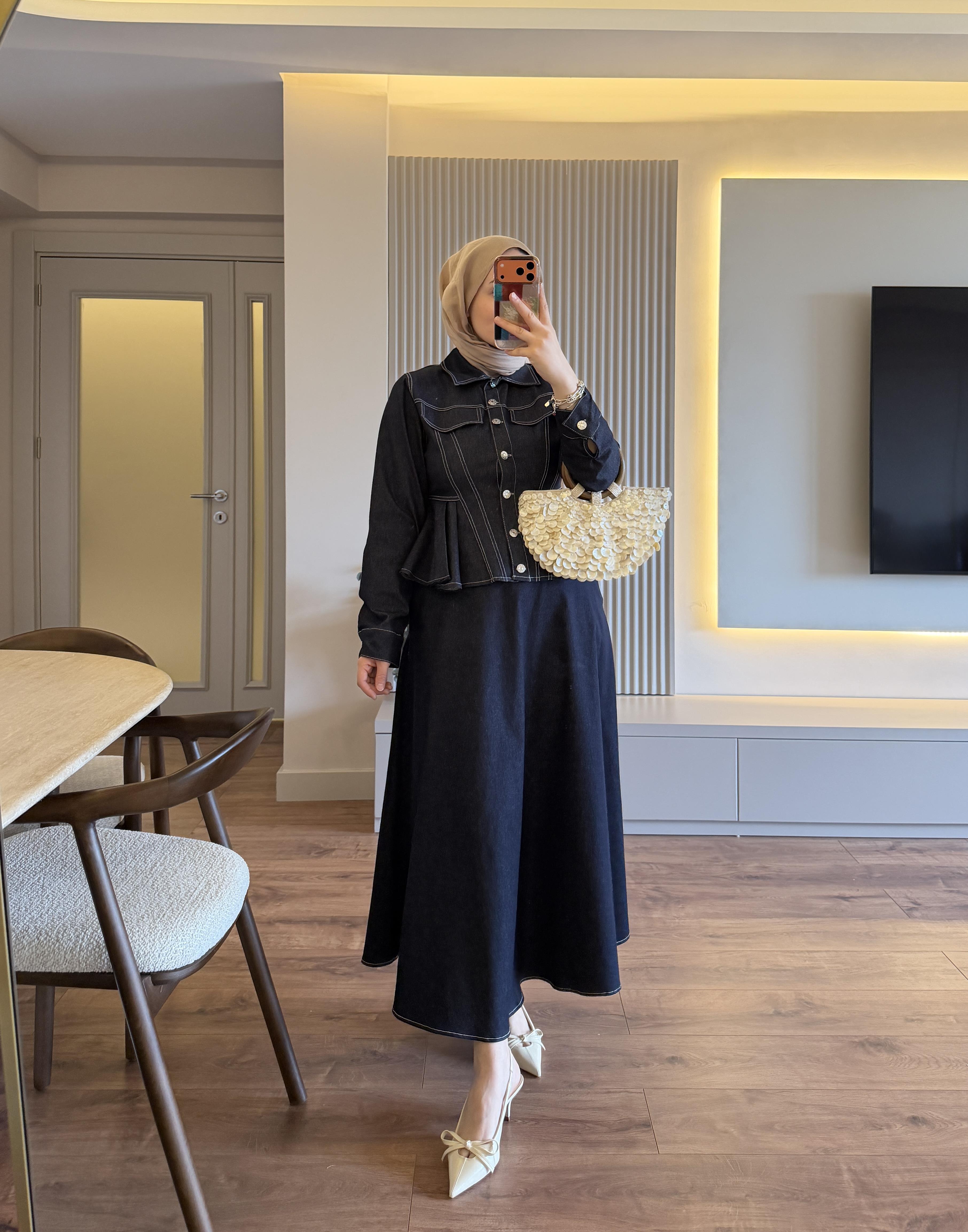 Roya Denim Takım Lacivert - TAKIM