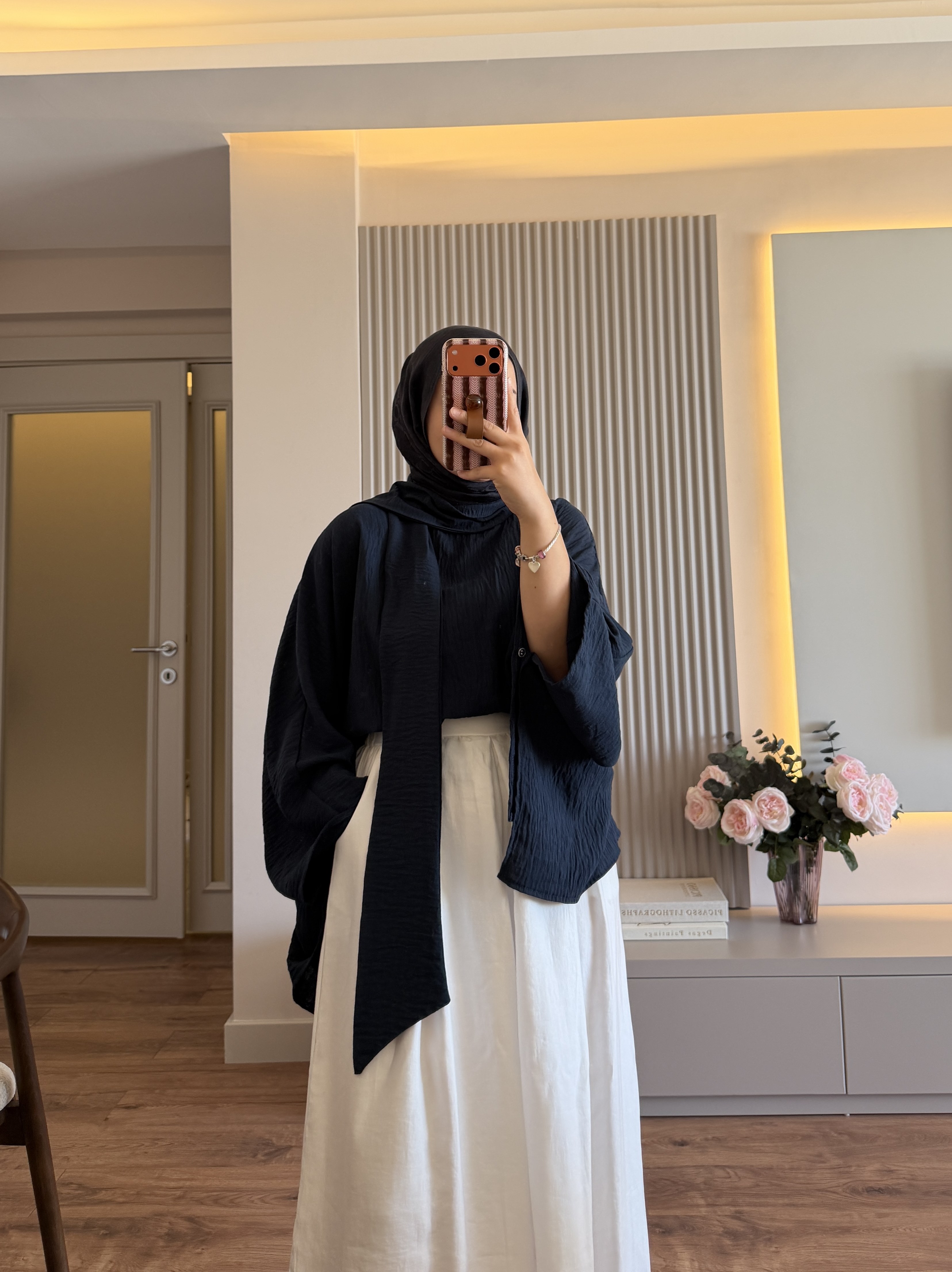 Şal Detaylı Bluz Laci - BLUZ