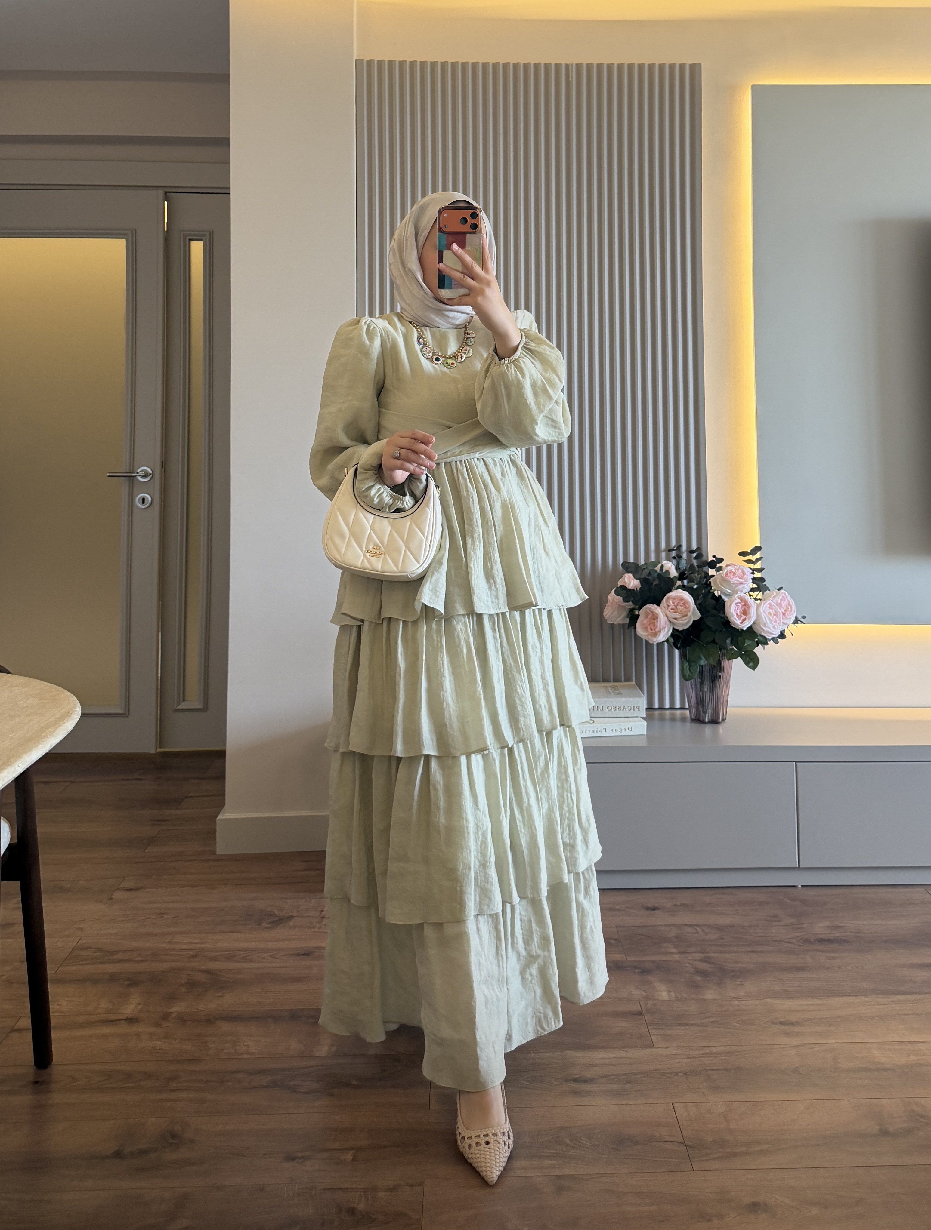 Soft Kat Kat Elbise Ada Çayı - ELBİSE
