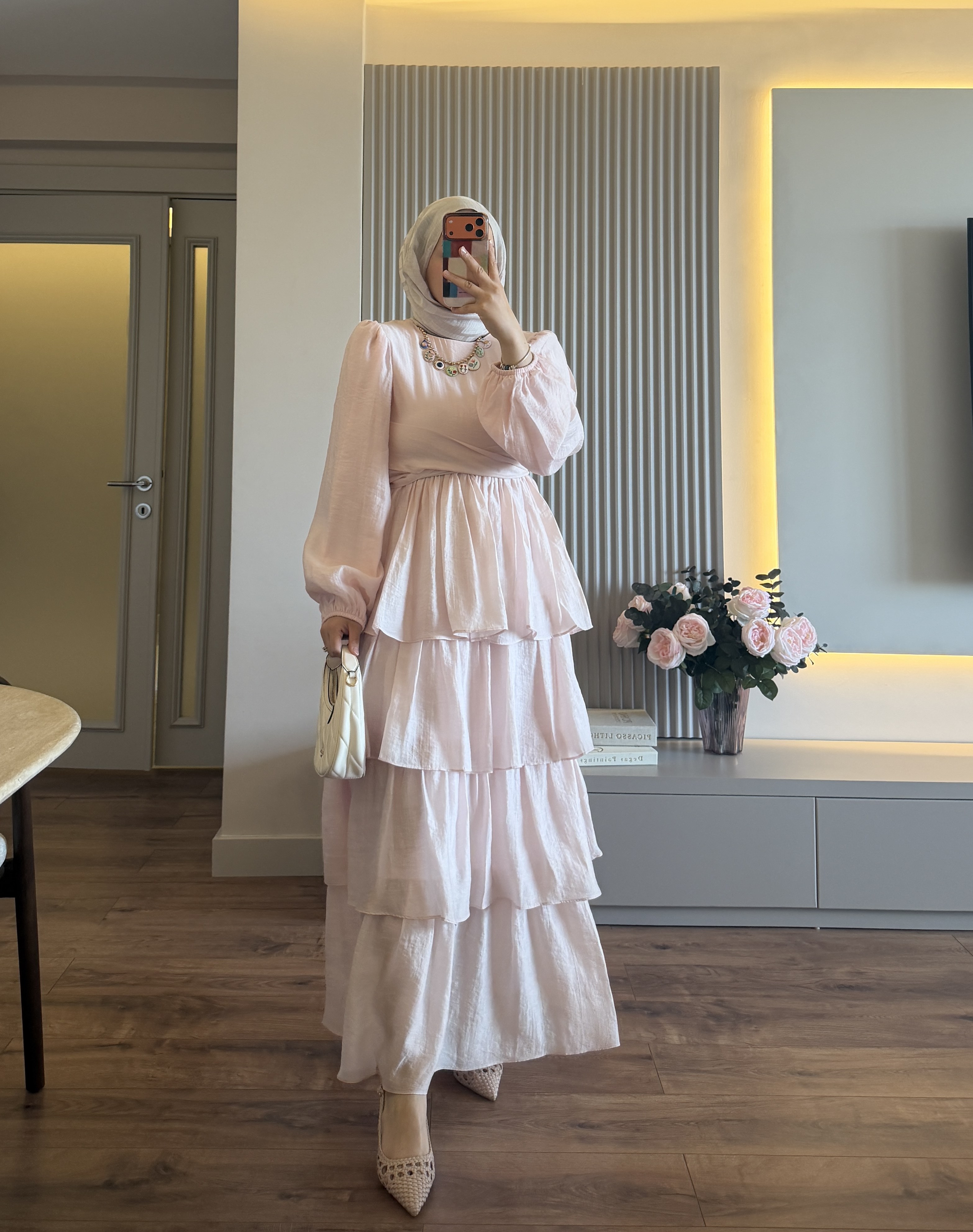 Soft Kat Kat Elbise Pembe - ELBİSE