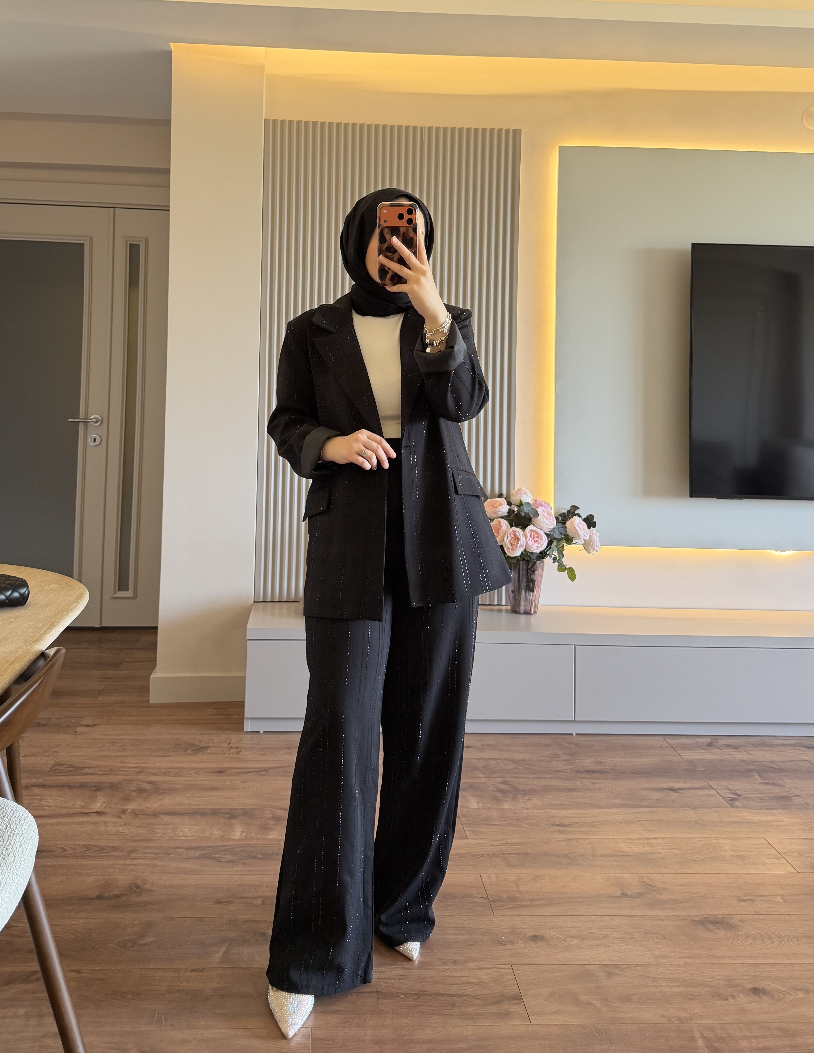 Taşlı Premium Blazer Takım - TAKIM