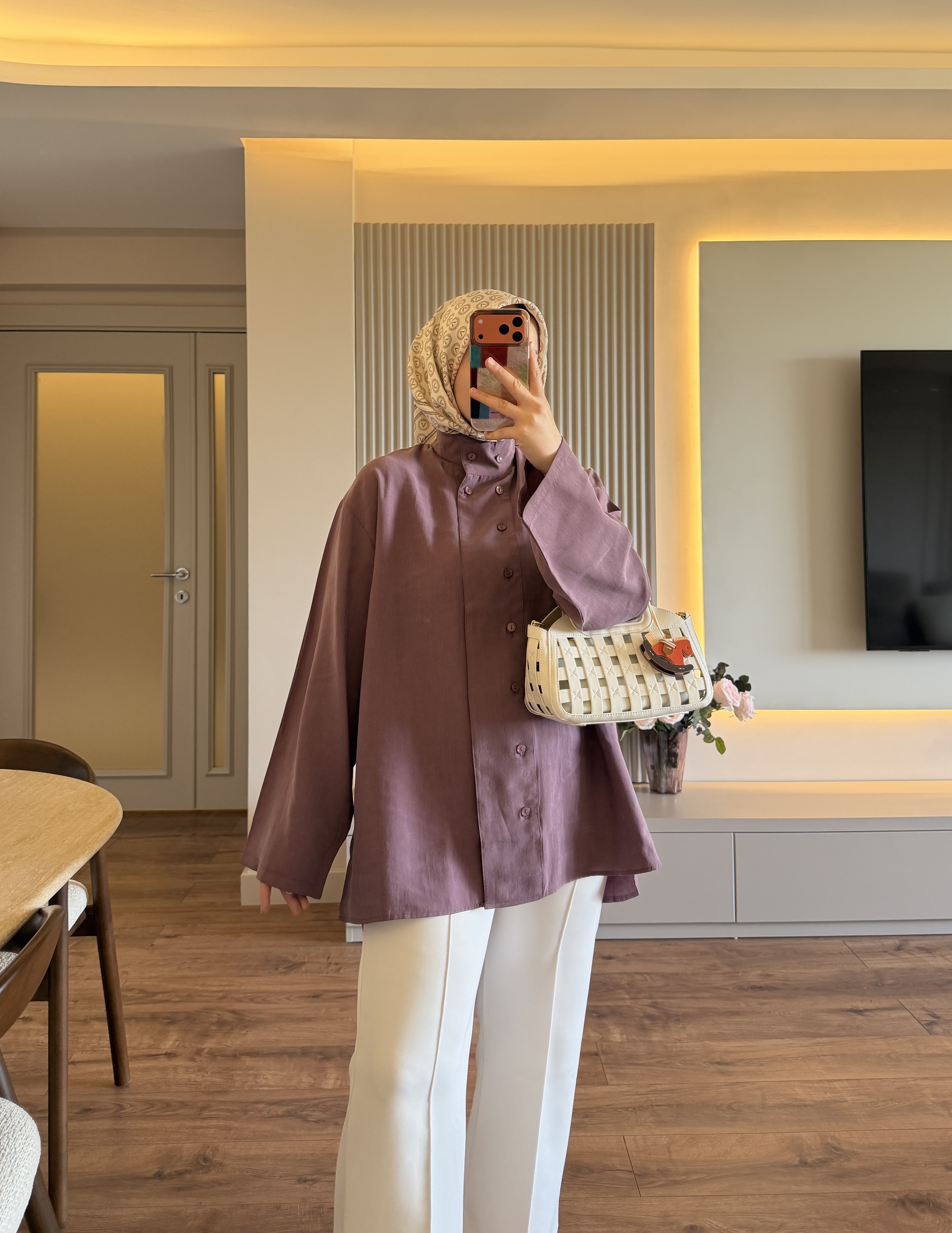 Tencel Hakim Yaka Gömlek Mürdüm - GÖMLEK