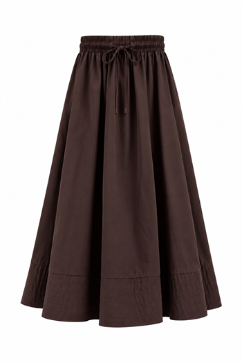 A Form Poplin Etek Kahve - ETEK