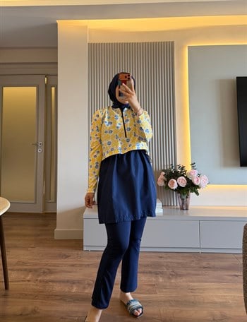 Capri Lemon Desen 3'lü Haşema - TAKIM