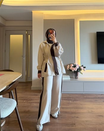 Mocha Line Takım Bej - TAKIM