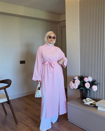 Parçalı Tunik Pembe - ÜST GİYİM