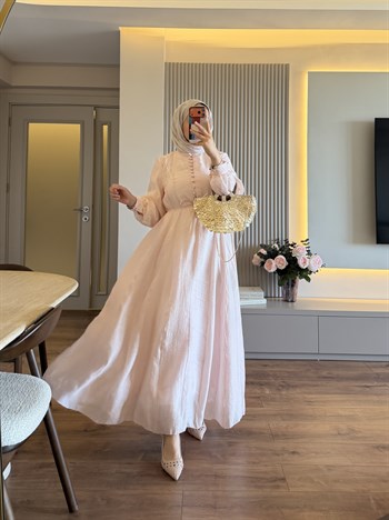 Soft Sage Elbise Pembe - ELBİSE
