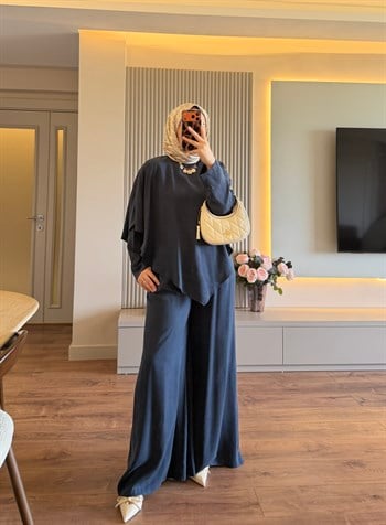 Tencel Üçlü Takım Lacivert - TAKIM