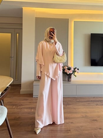 Tencel Üçlü Takım Pudra - TAKIM