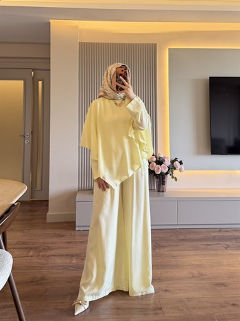 Tencel Üçlü Takım Sarı - TAKIM