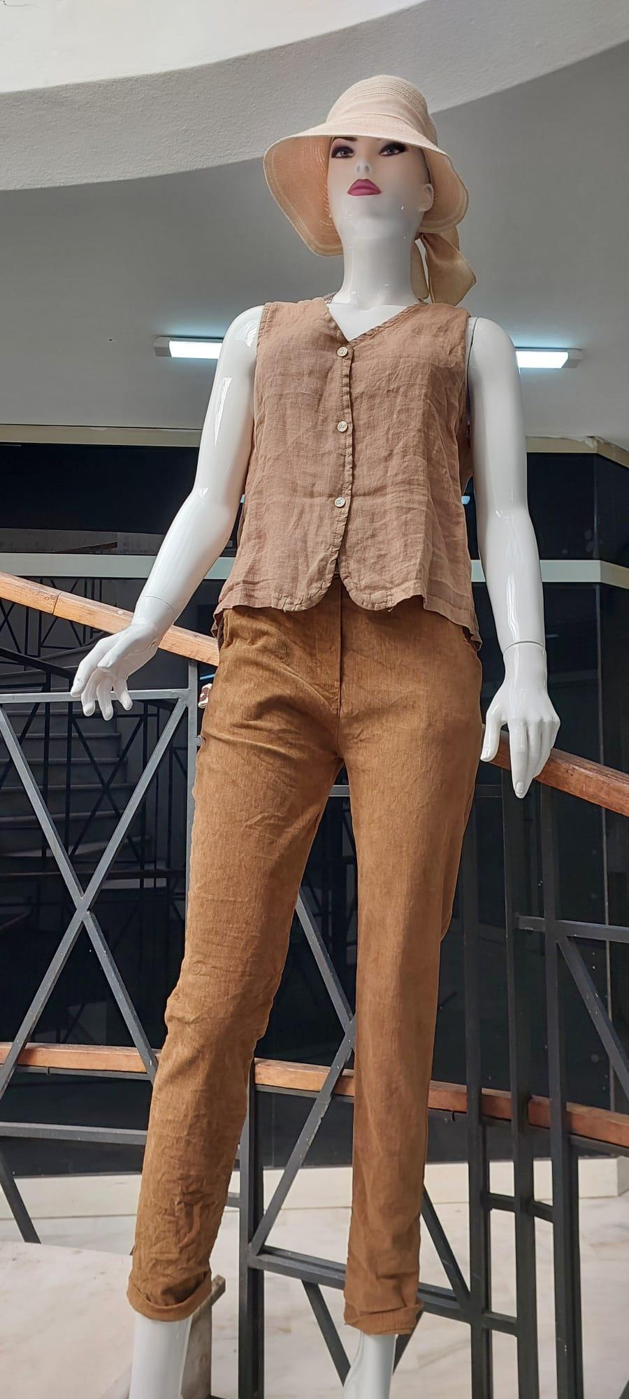 İtalyan İnce Fitilli Kadife Likralı Kemerli Skiny Pantolon