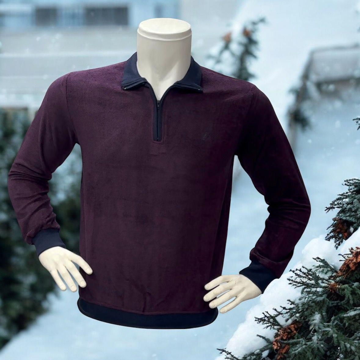 Kışlık Pamuklu Selanik Örgü Uzun Kollu Erkek-Kadın  Sweatshirt (Regular Kalıp)