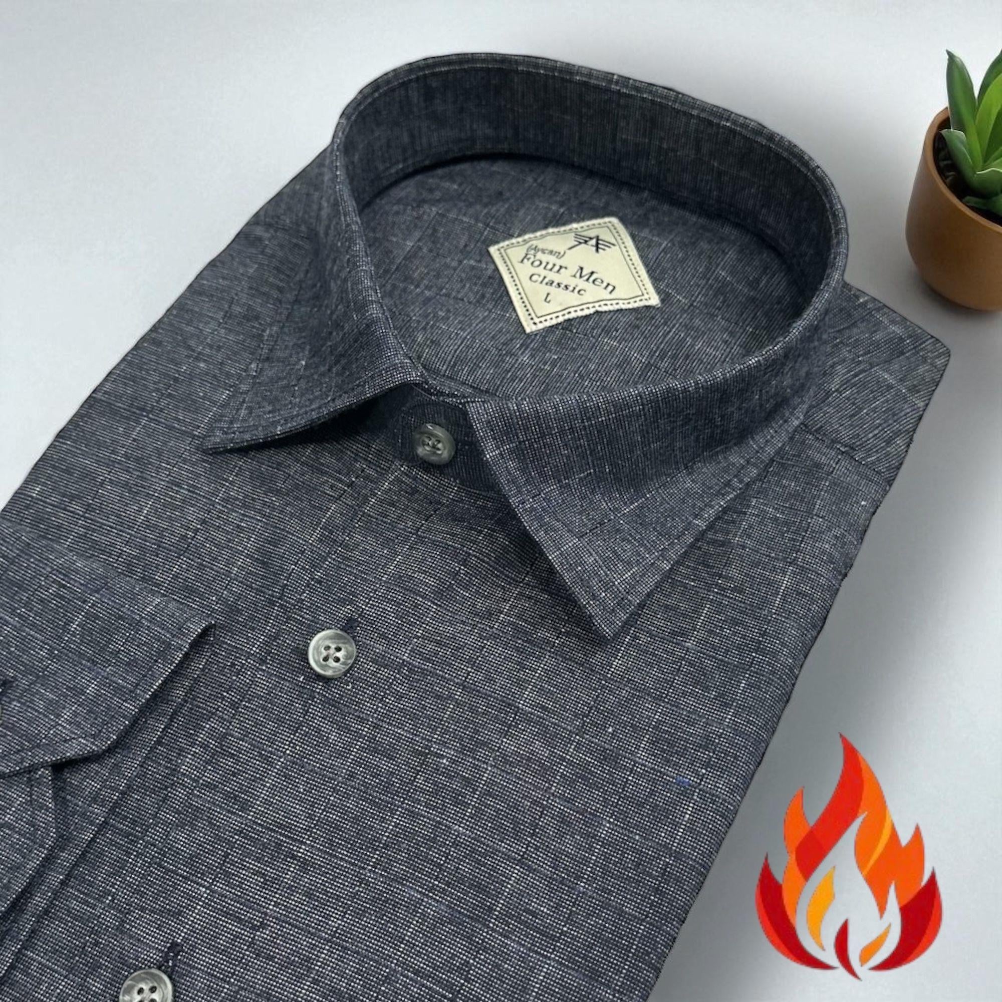 Klasik %100 Cotton Uzun Kollu Terletmeyen Kışlık Flanel Terletmeyen Tek Cepli Gömlek (Regular Kalıp)