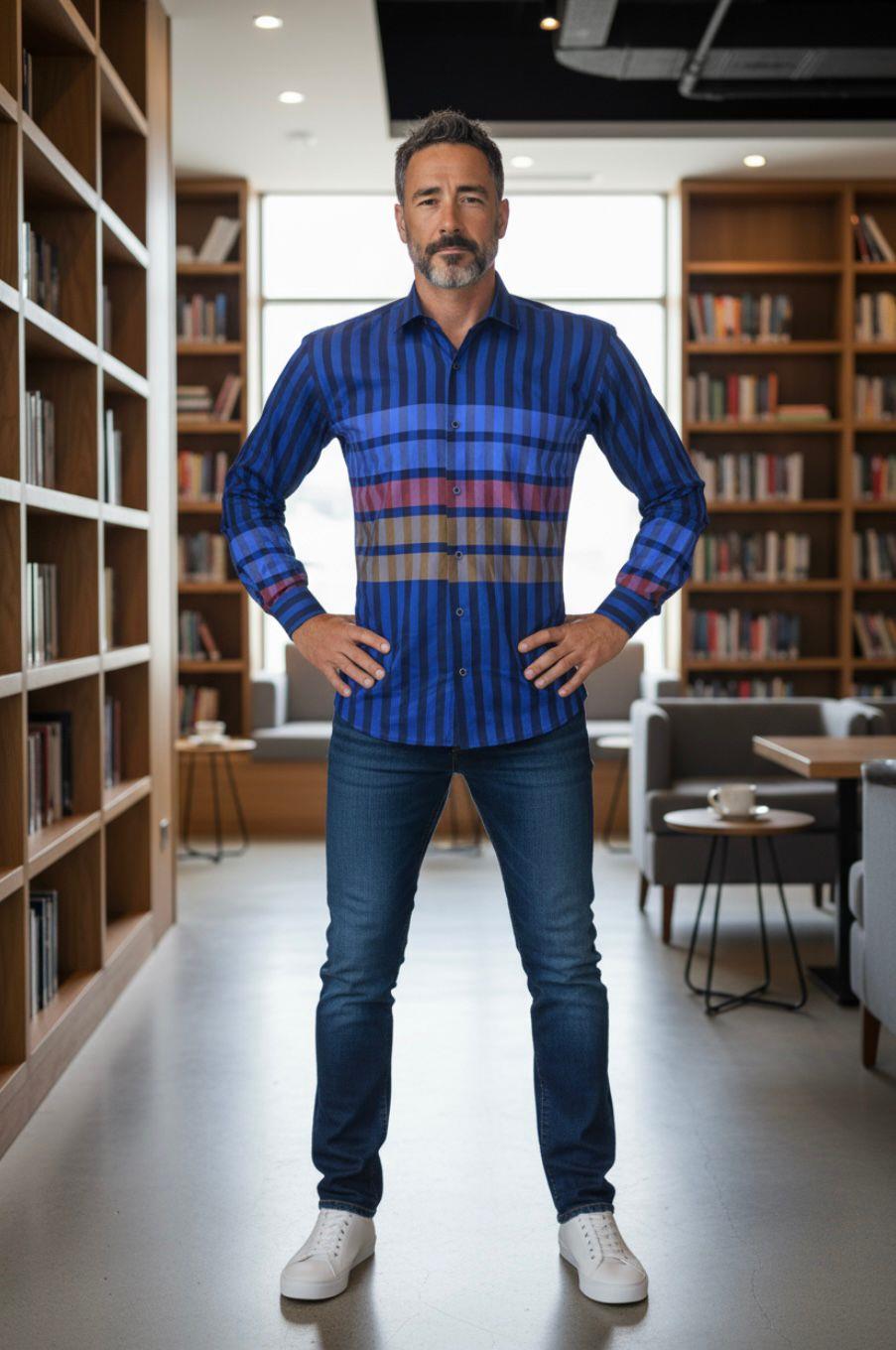 Klasik %100 Cotton Uzun Kollu Terletmeyen Kışlık Flanel Kumaş Kareli Gömlek (Regular Kalıp)