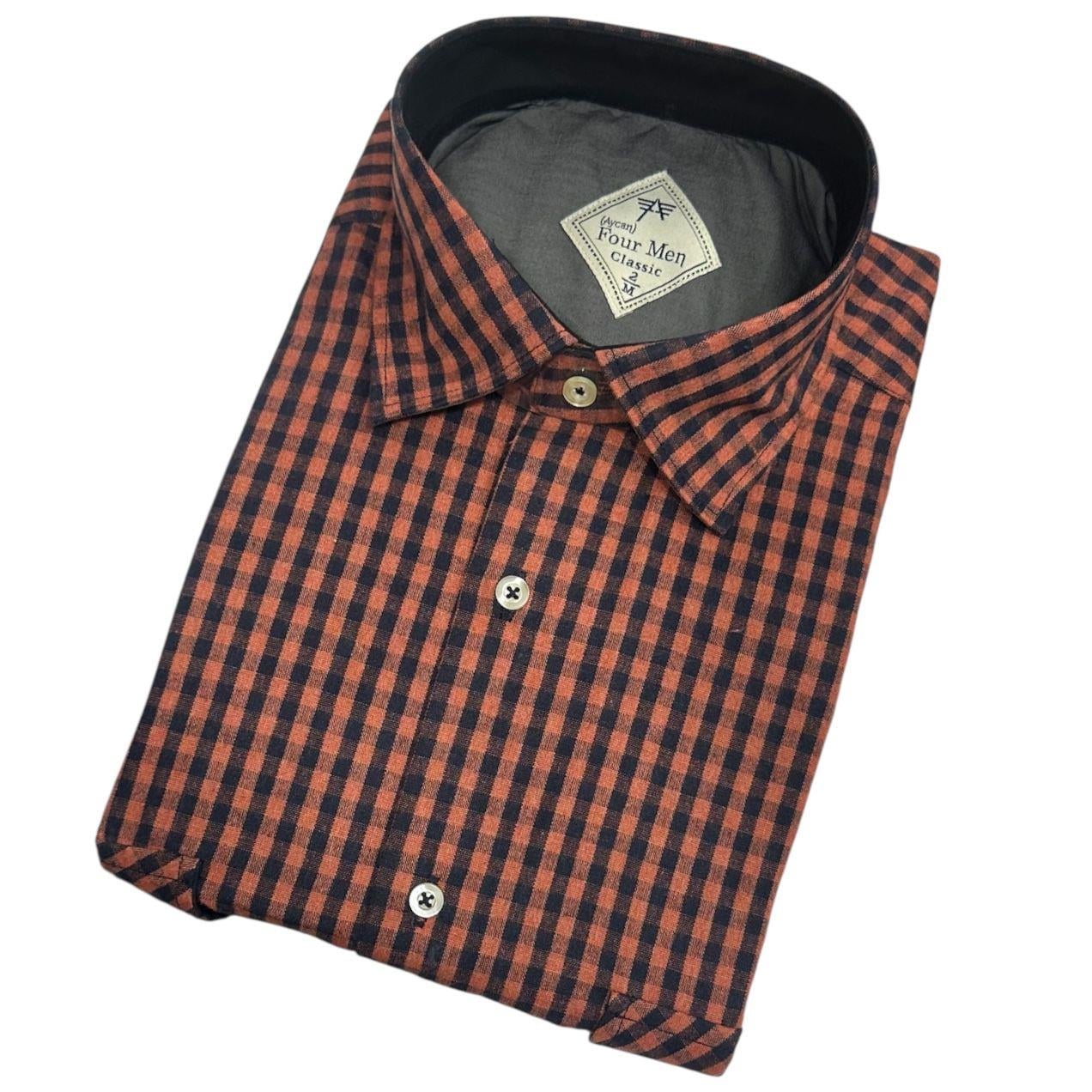 Klasik %100 Cotton Uzun Kollu Terletmeyen Kışlık Flanel Terletmeyen Gömlek (Regular Kalıp)