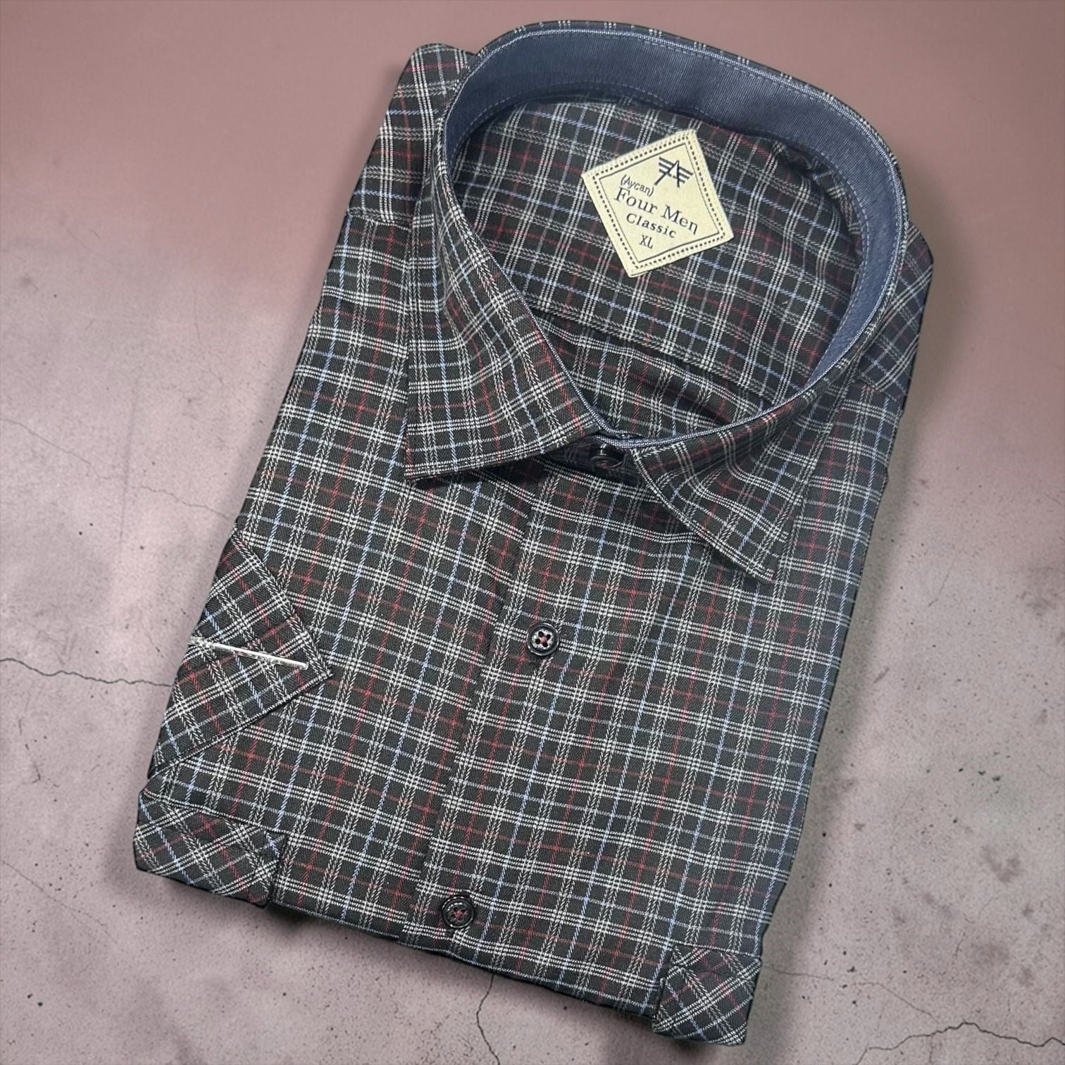 Linen Keten Klasik %100 Cotton Kısa Kollu Terletmeyen Gömlek 