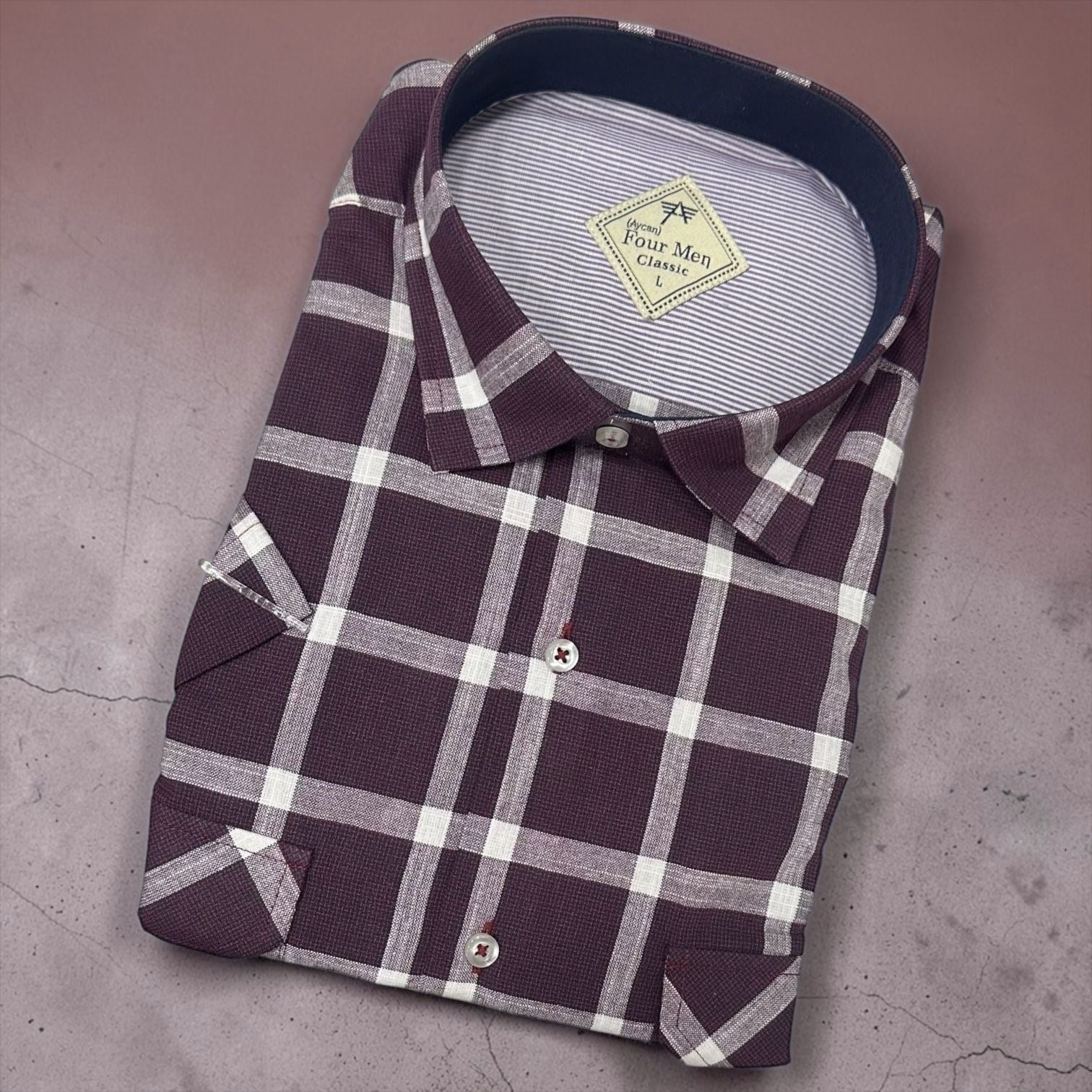 Linen Keten Klasik %100 Cotton Kısa Kollu Terletmeyen Gömlek 