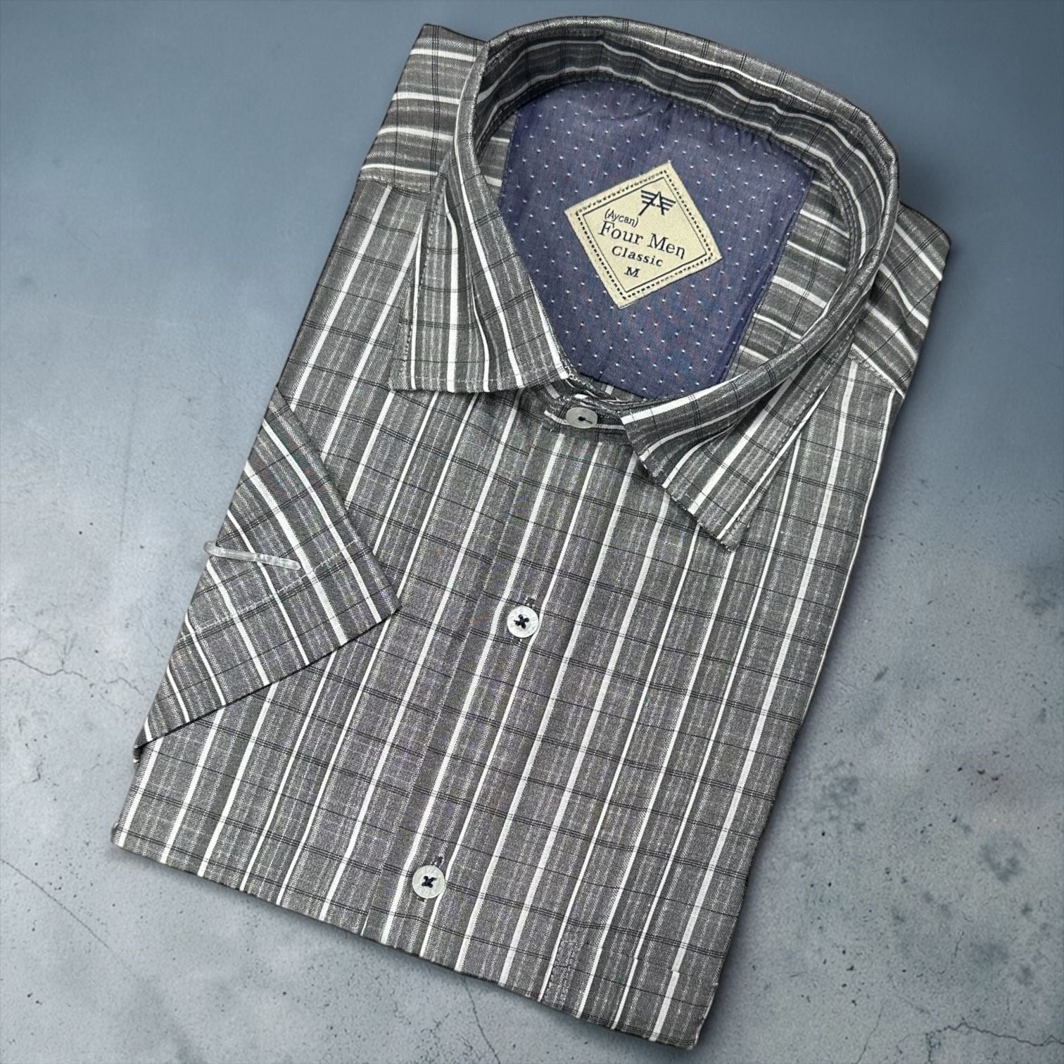 Linen Keten Klasik %100 Cotton Kısa Kollu Terletmeyen Gömlek 