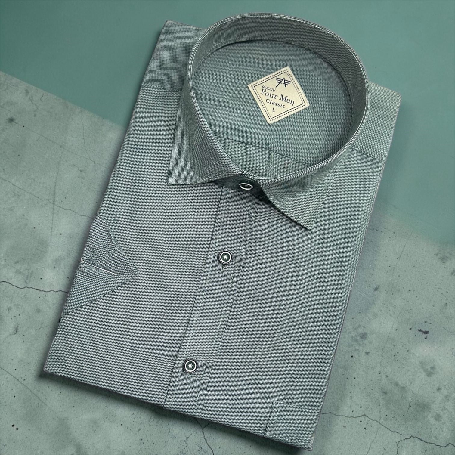 Linen Keten Klasik %100 Cotton Kısa Kollu Terletmeyen Gömlek 