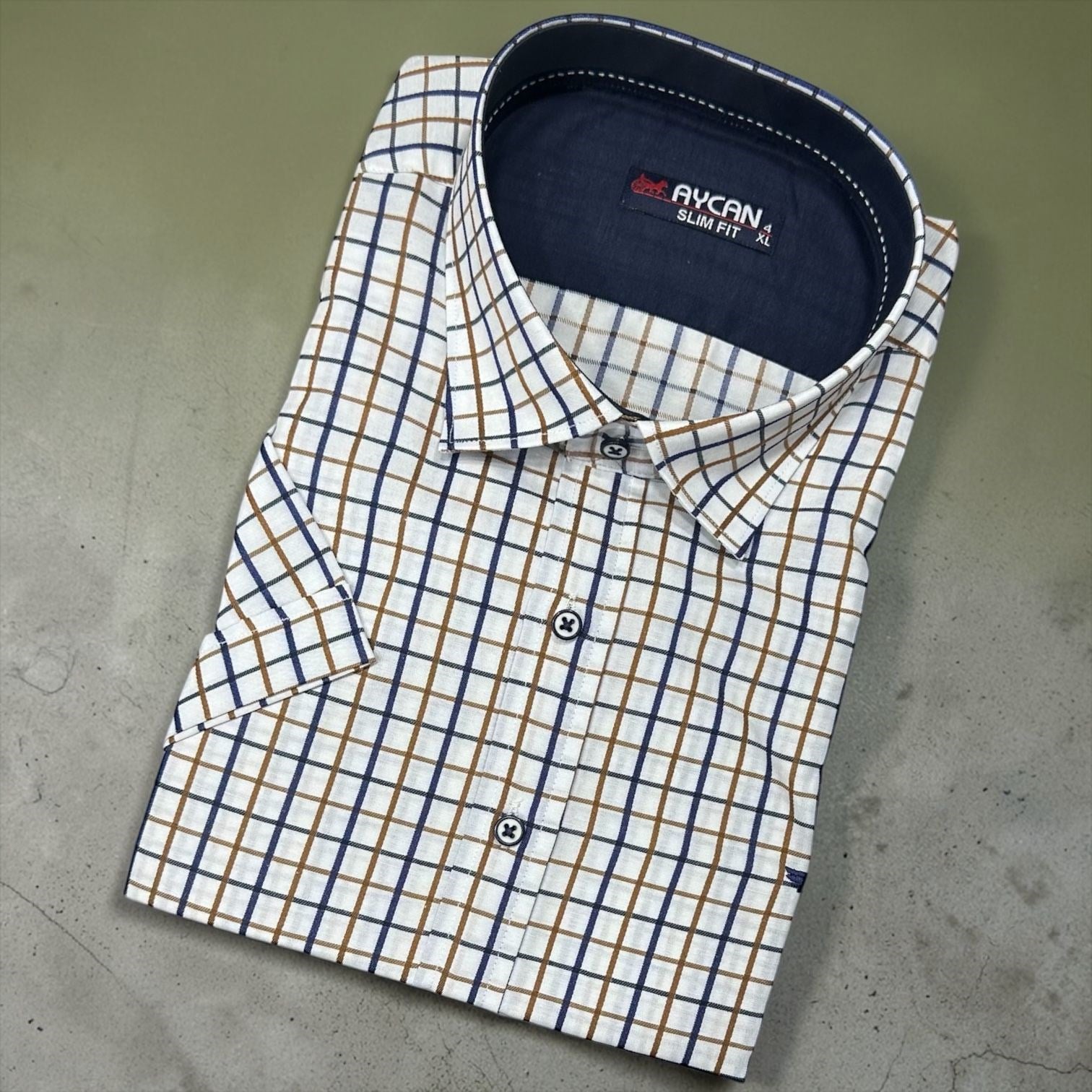 Linen Keten Klasik %100 Cotton Kısa Kollu Terletmeyen Gömlek 