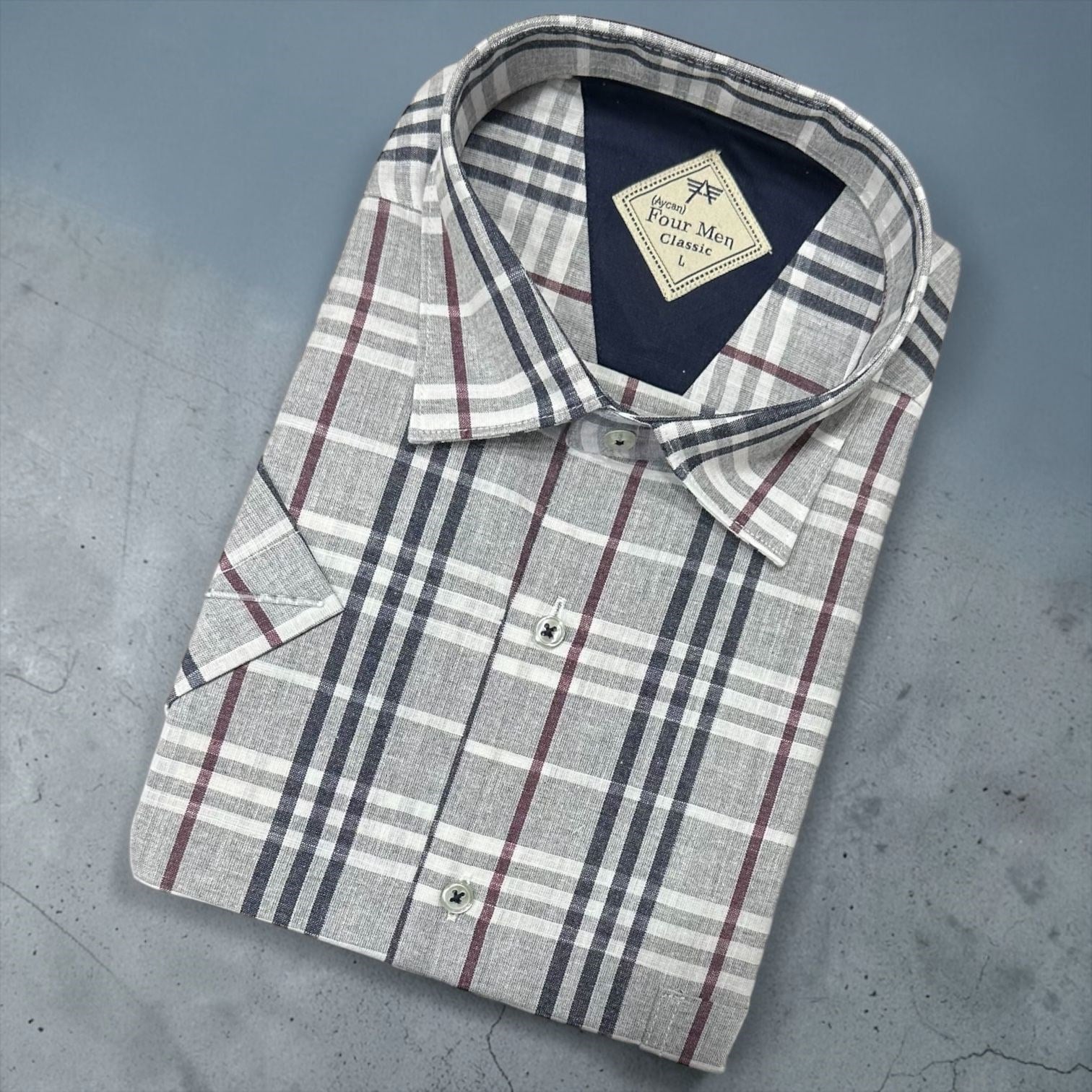 Linen Keten Klasik %100 Cotton Kısa Kollu Terletmeyen Gömlek 