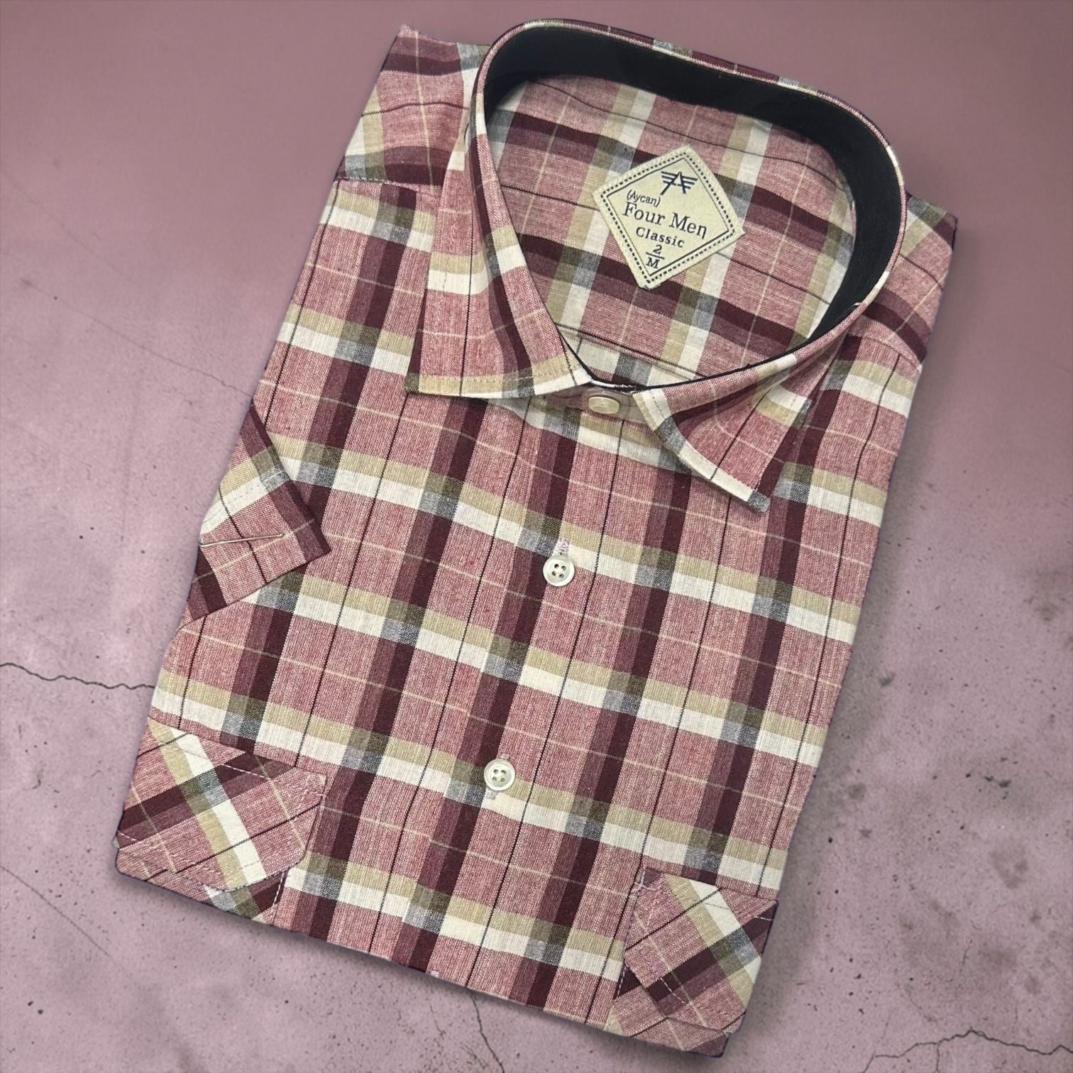Linen Keten Klasik %100 Cotton Kısa Kollu Terletmeyen Gömlek 
