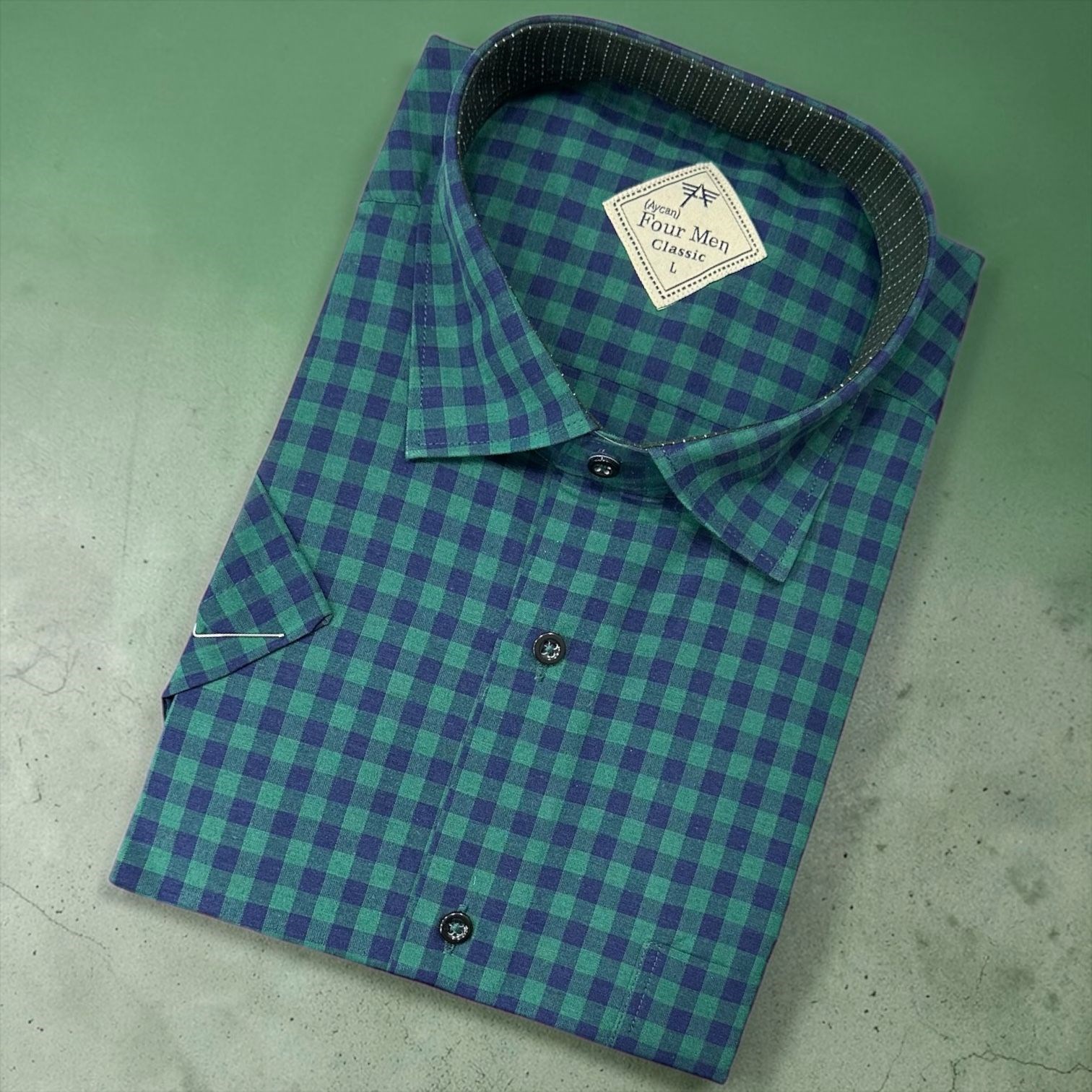 Linen Keten Klasik %100 Cotton Kısa Kollu Terletmeyen Gömlek 