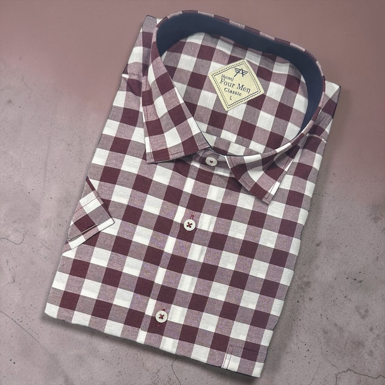 Linen Keten Klasik %100 Cotton Kısa Kollu Terletmeyen Gömlek 