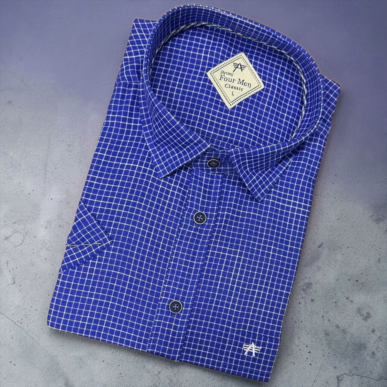 Linen Keten Klasik %100 Cotton Kısa Kollu Terletmeyen Gömlek 