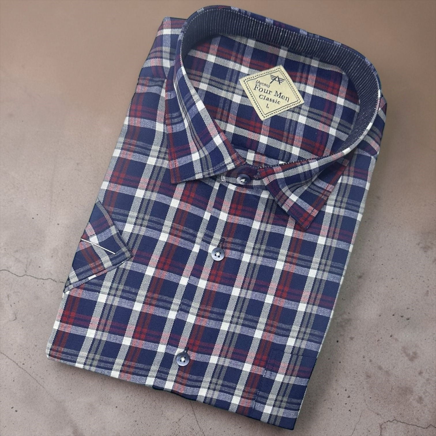 Linen Keten Klasik %100 Cotton Kısa Kollu Terletmeyen Gömlek 