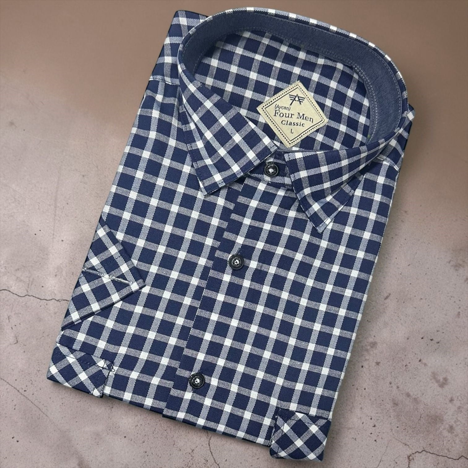 Linen Keten Klasik %100 Cotton Kısa Kollu Terletmeyen Gömlek 