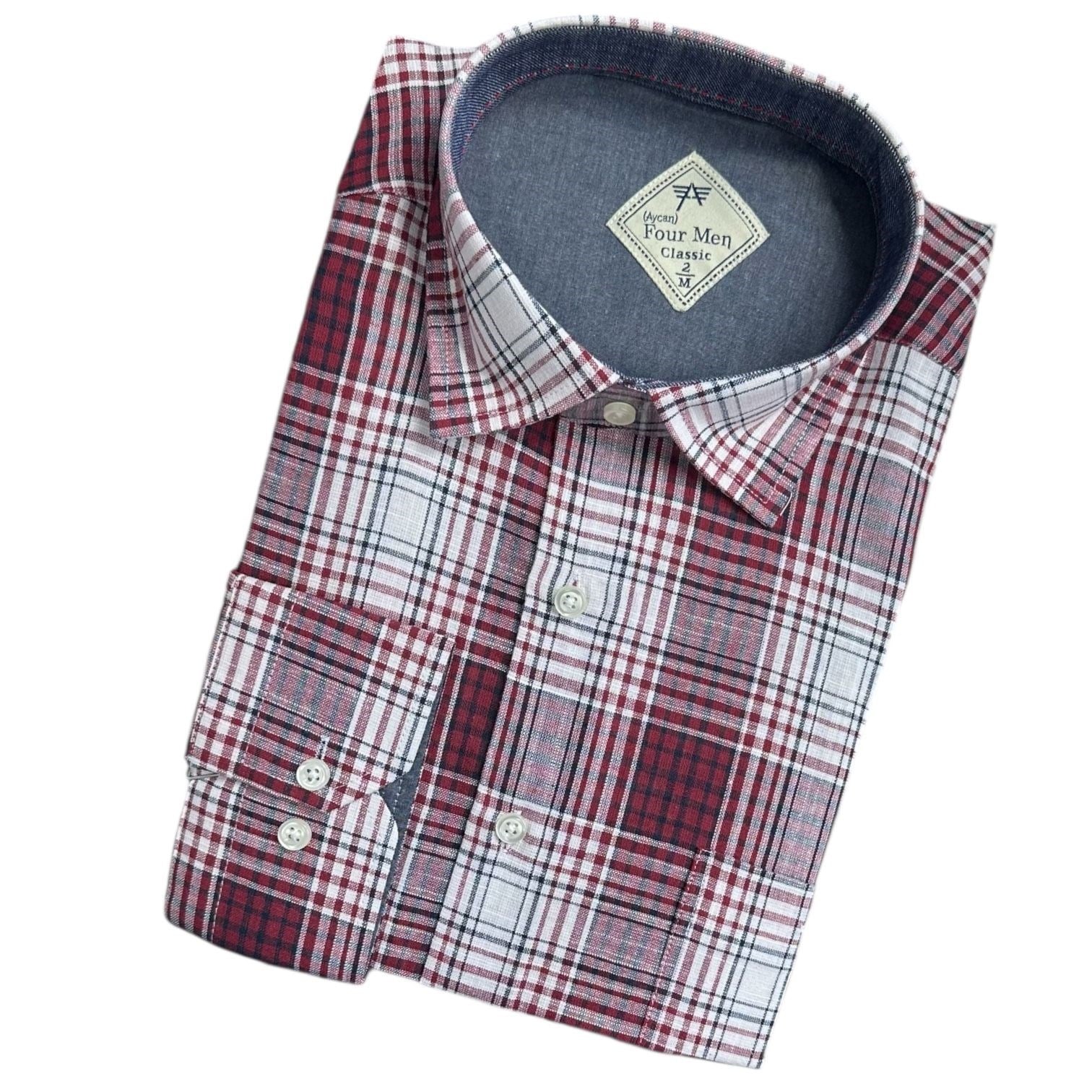 Linen Keten Klasik %100 Cotton Uzun Kollu Terletmeyen Gömlek 