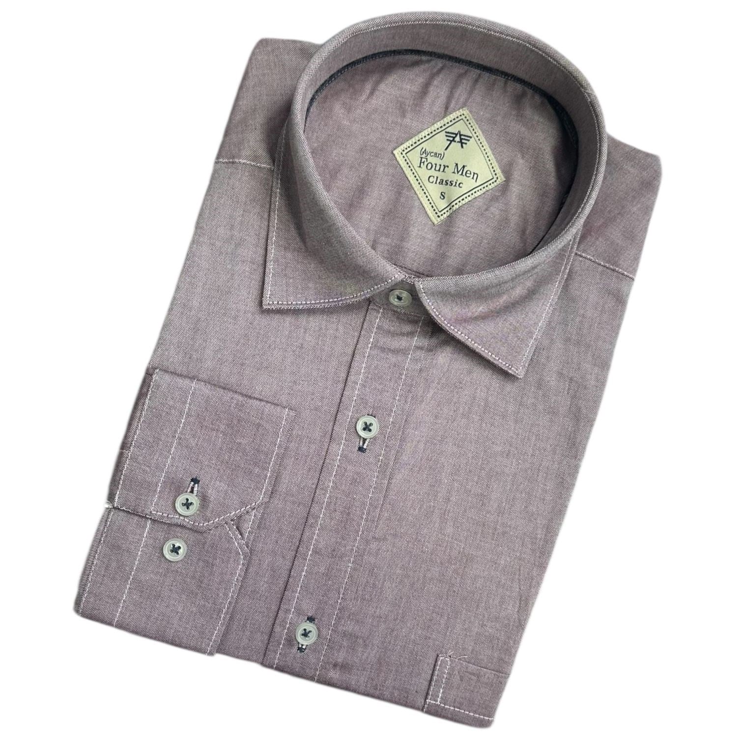 Linen Keten Klasik %100 Cotton Uzun Kollu Terletmeyen Gömlek 