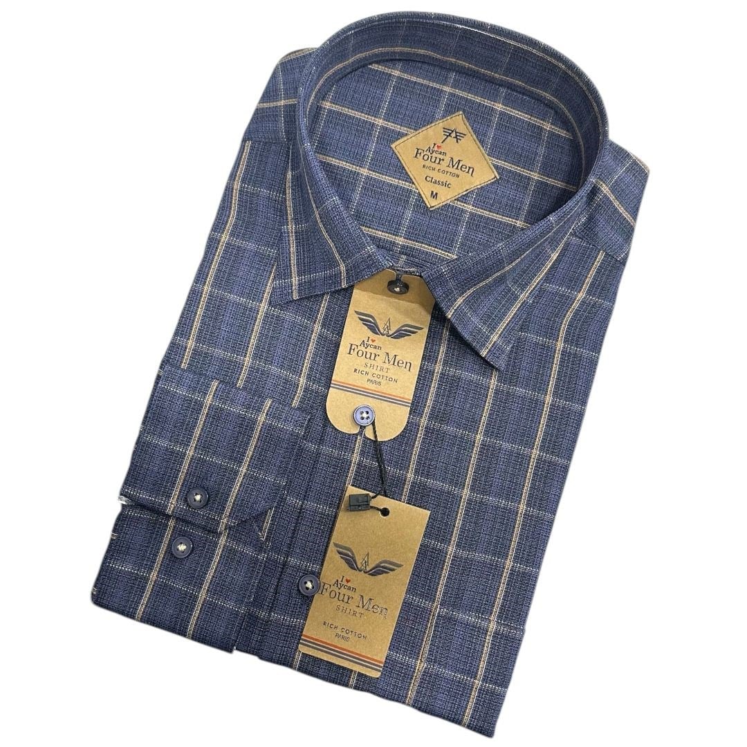 Linen Keten Klasik %100 Cotton Uzun Kollu Terletmeyen Gömlek 