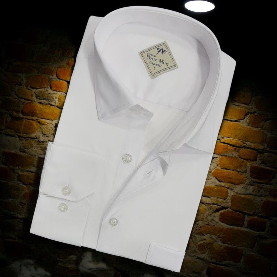 Linen Keten Klasik Beyaz Uzun Kollu Erkek Gömlek (Regular Kalıp)
