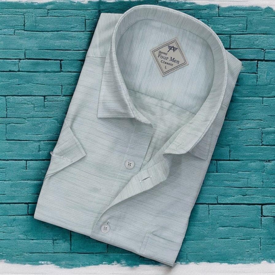 Linen Keten Klasik Kısa Kollu Erkek Gömlek (Regular Kalıp)