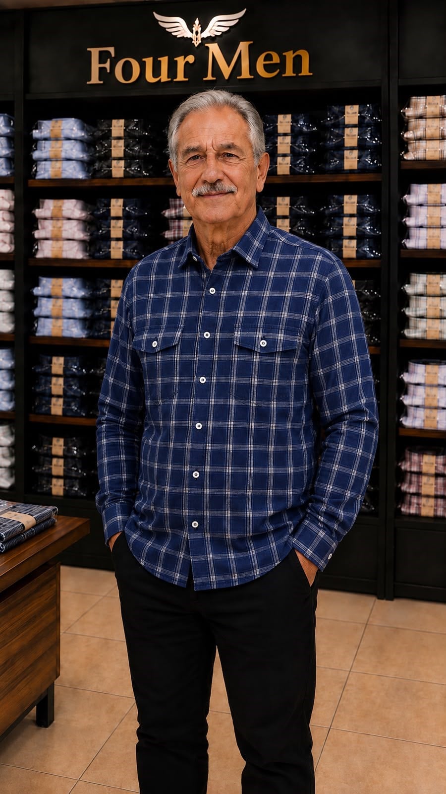 Linen Keten Klasik Uzun Kollu Kapaklı Çift Cepli Gömlek 