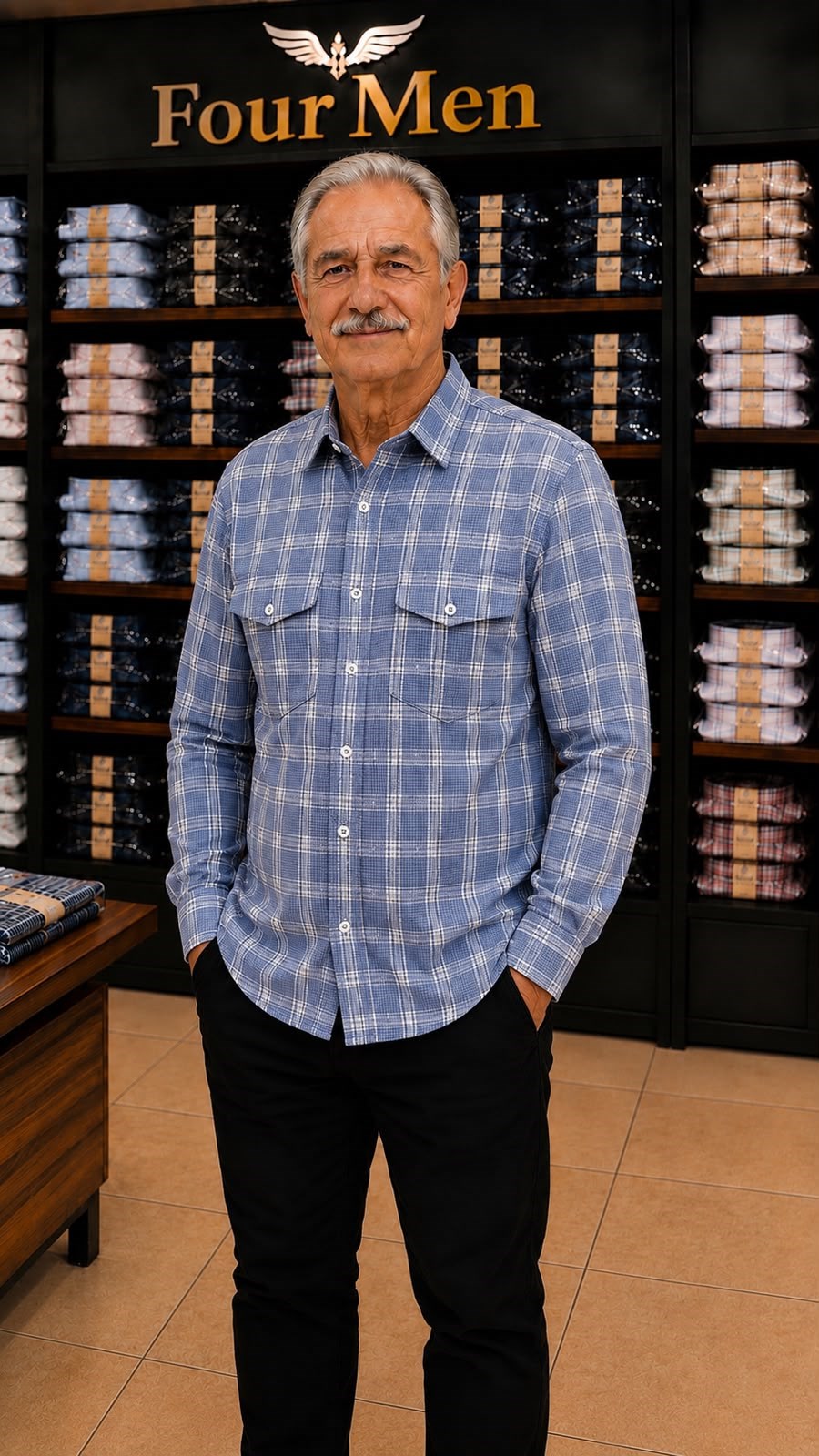 Linen Keten Klasik Uzun Kollu Kapaklı Çift Cepli Gömlek 