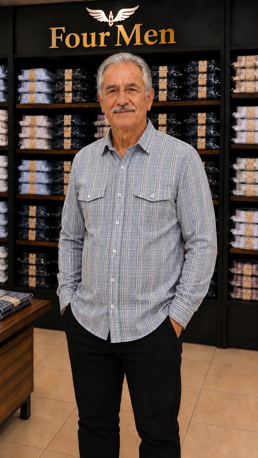 Linen Keten Klasik Uzun Kollu Kapaklı Çift Cepli Gömlek 