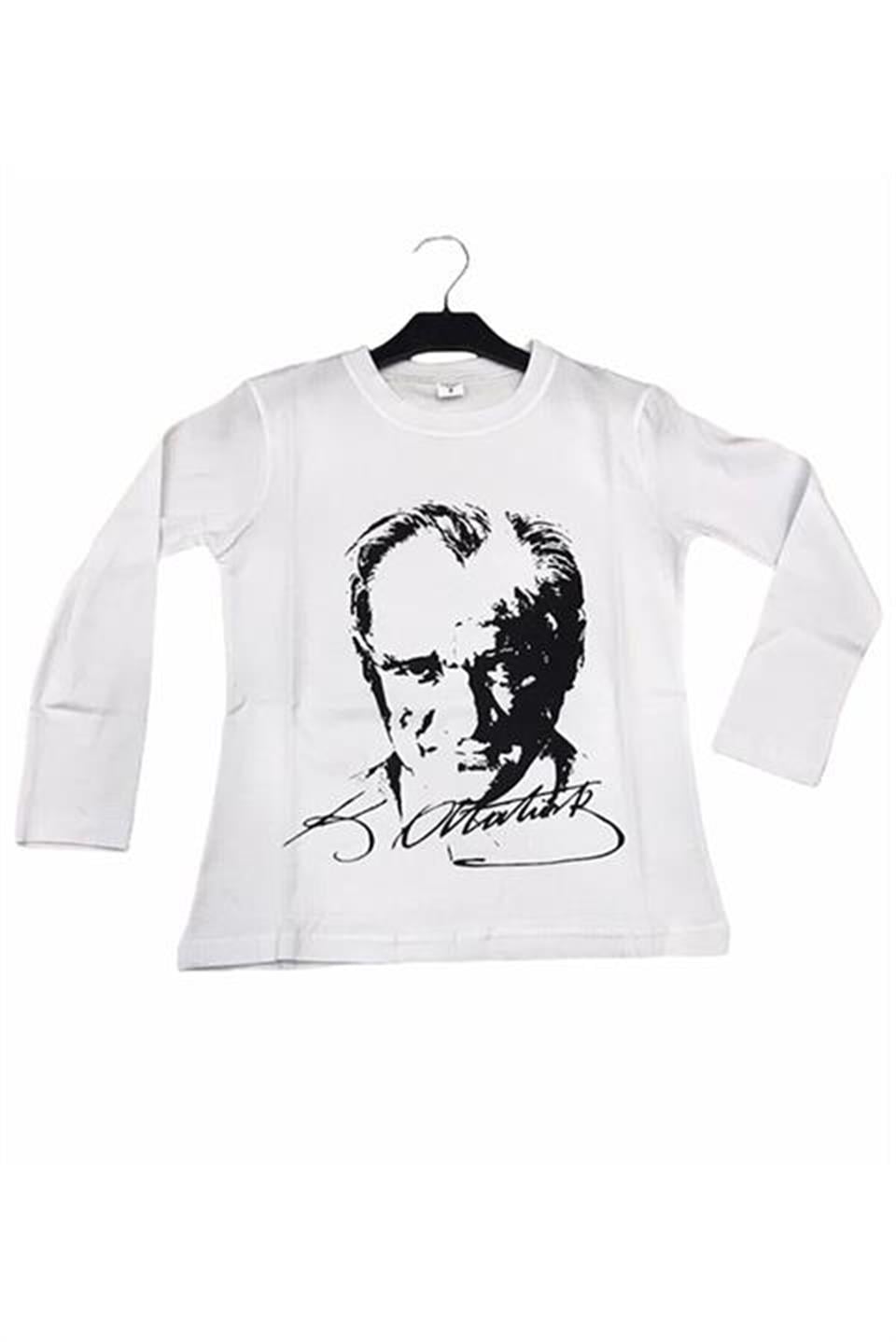 Siyah Atatürk Baskılı Çocuk T-Shirt