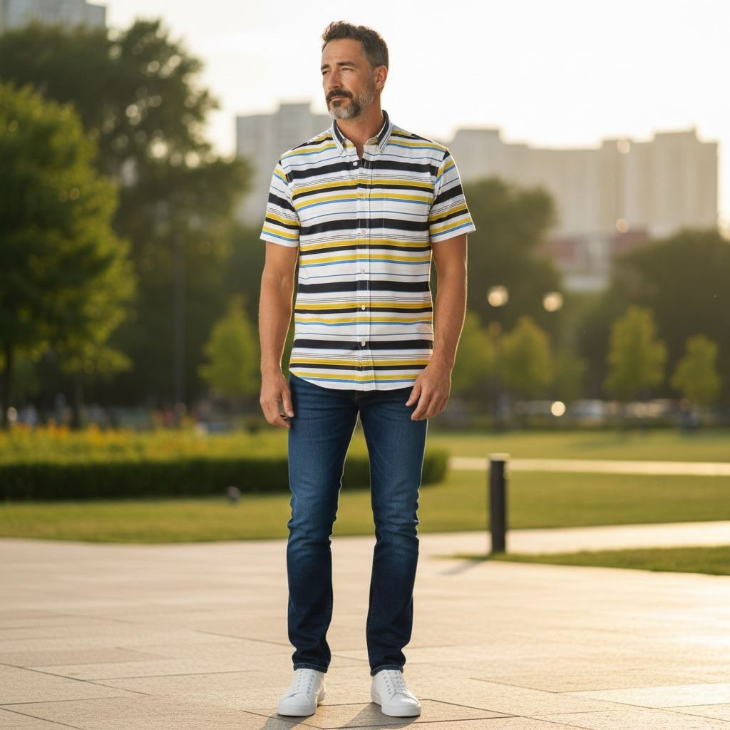 Slim Fit Pamuklu Kısa Kollu Cepsiz Gömlek (Slim Fit Kalıp)