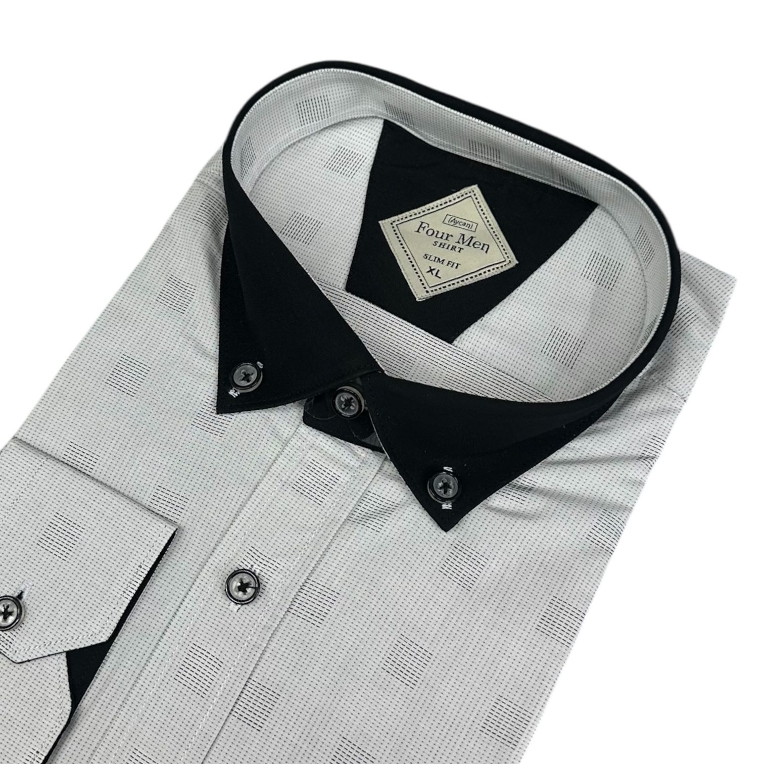 Slim Fit Pamuklu Uzun Kollu Cepsiz Spor Gömlek (Slim Fit Kalıp)