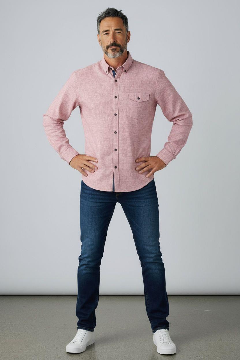 İki Cepli Kapaklı Klasik %100 Cotton Uzun Kollu Terletmeyen Kışlık Flanel Kumaş Siyah Gömlek (Regular Kalıp)