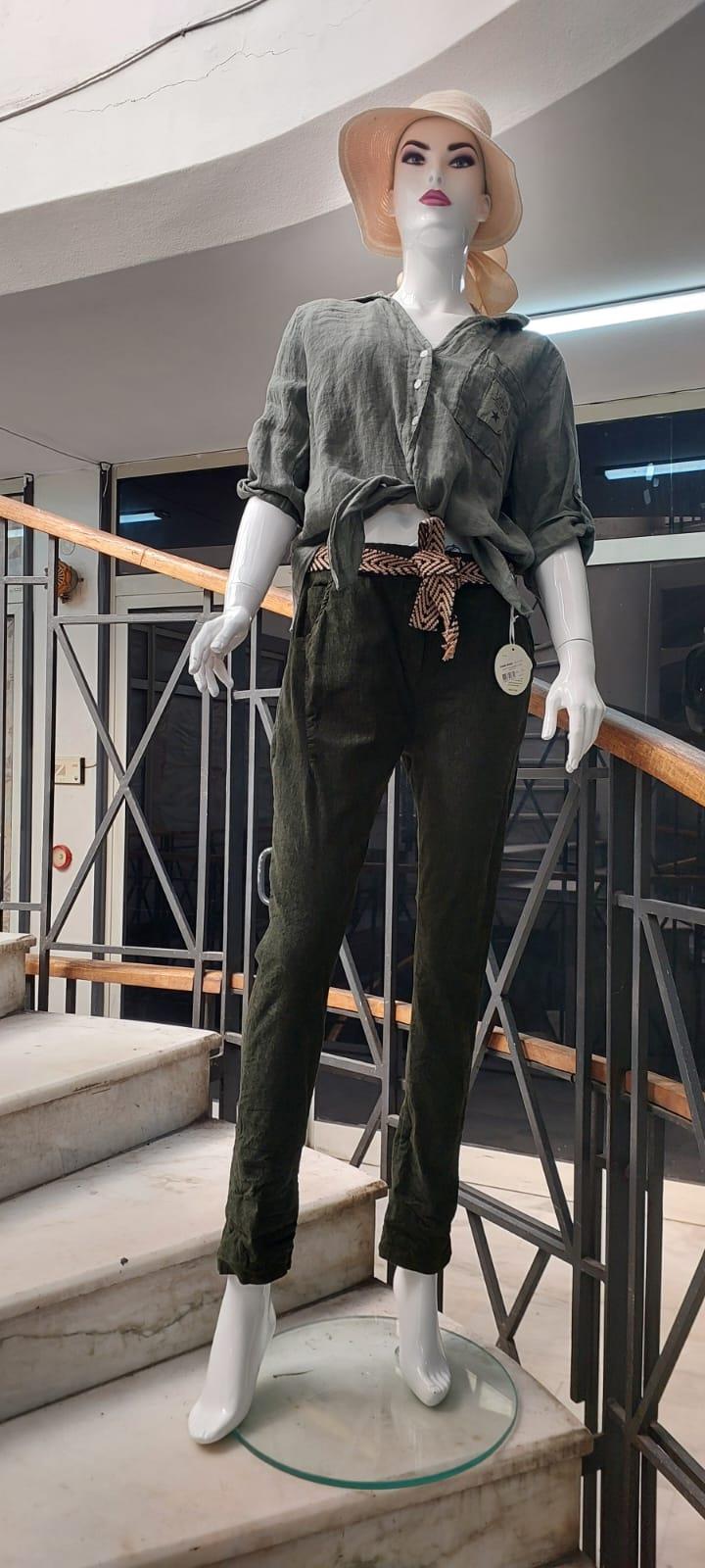 İtalyan İnce Fitilli Kadife Likralı Kemerli Skiny Pantolon